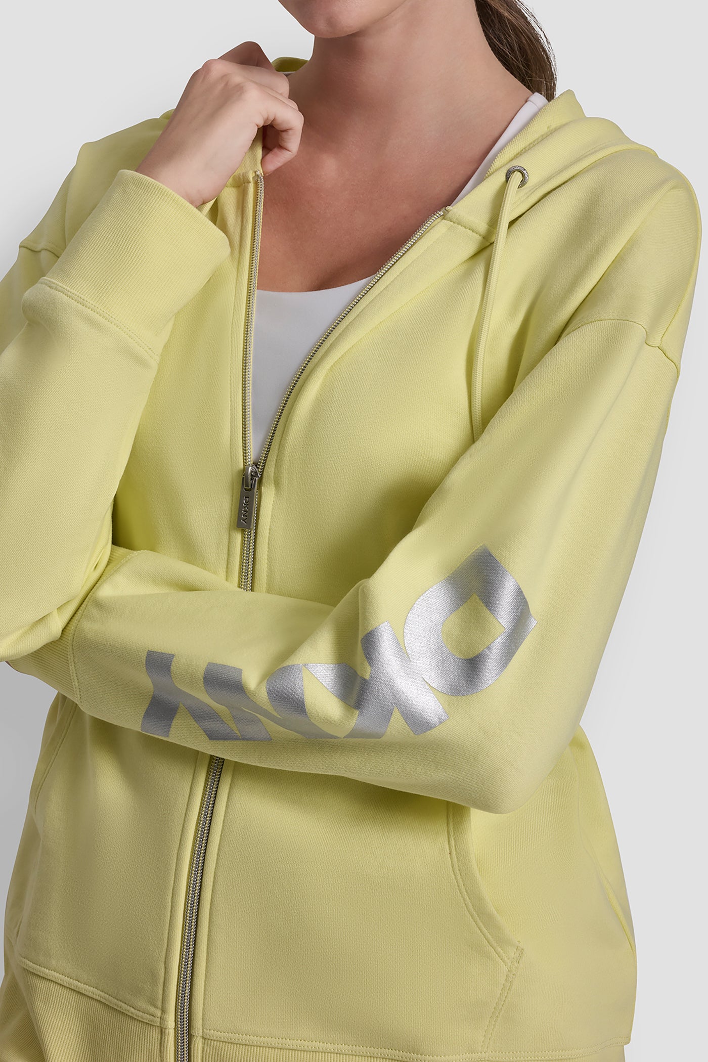 COTTON-BLEND FOIL LOGO HOODIE VIEW 5 | Clothing