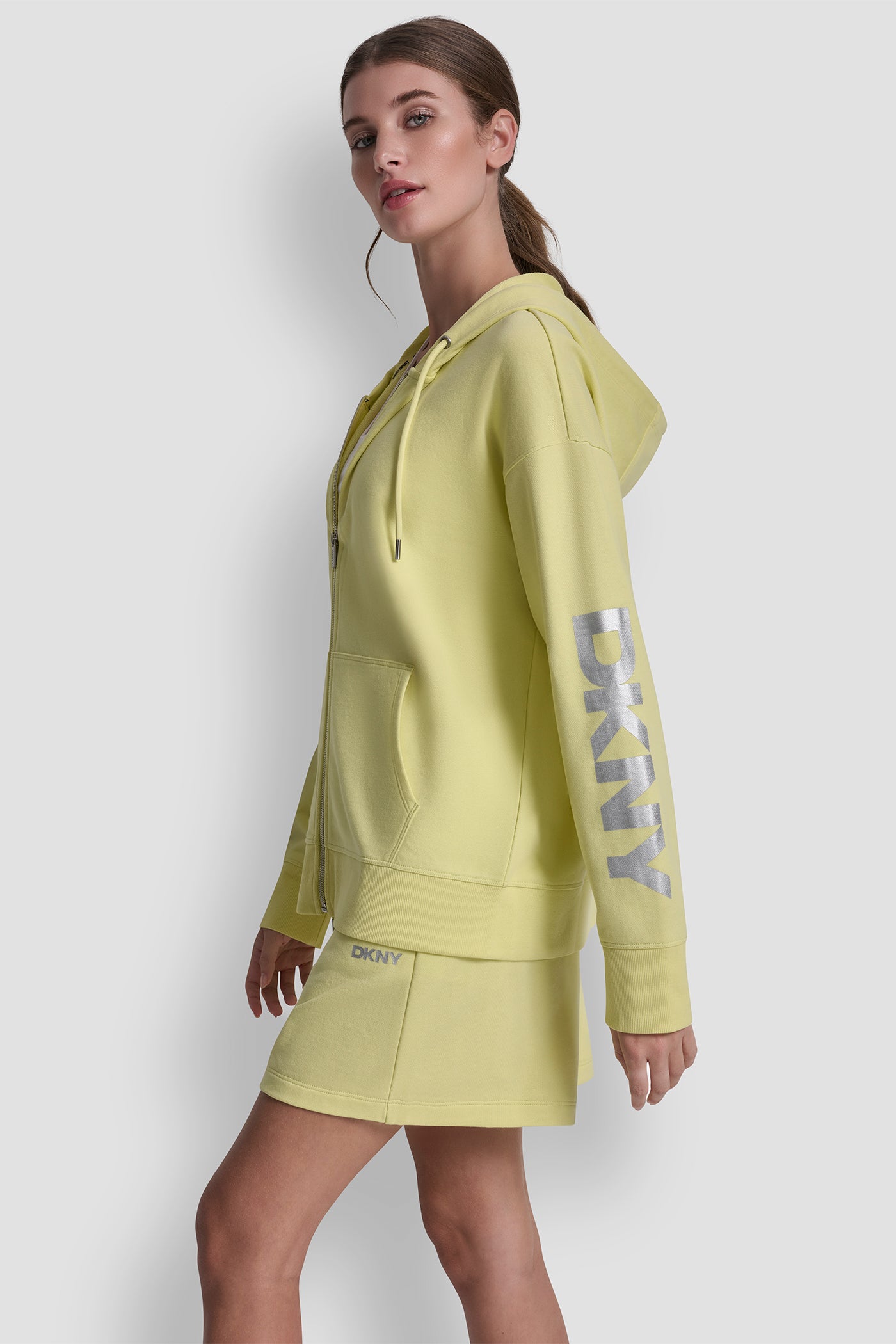 COTTON-BLEND FOIL LOGO HOODIE VIEW 4 | Clothing