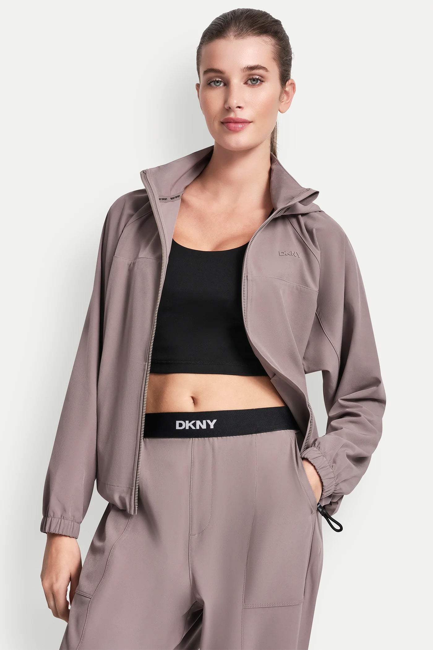 Mushroom LOGO HOODED SHORT JACKET, VIEW 1 | SALE