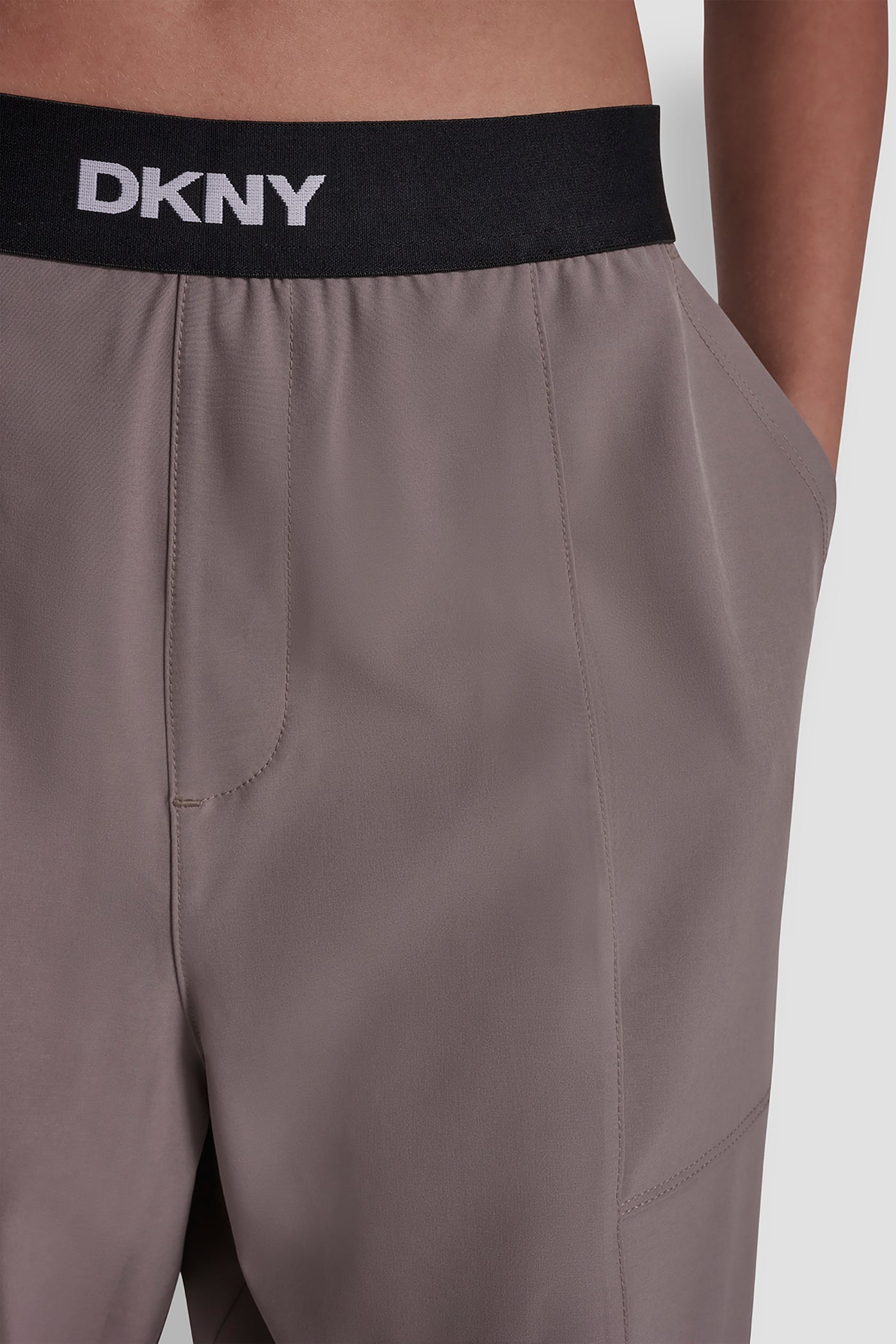 HIGH RISE WIDE LEG PANT WITH LOGO WAISTBAND VIEW 6 | All Products