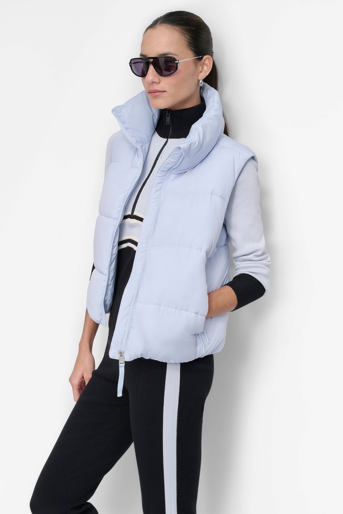 MOCK NECK PUFFER VEST VIEW 2