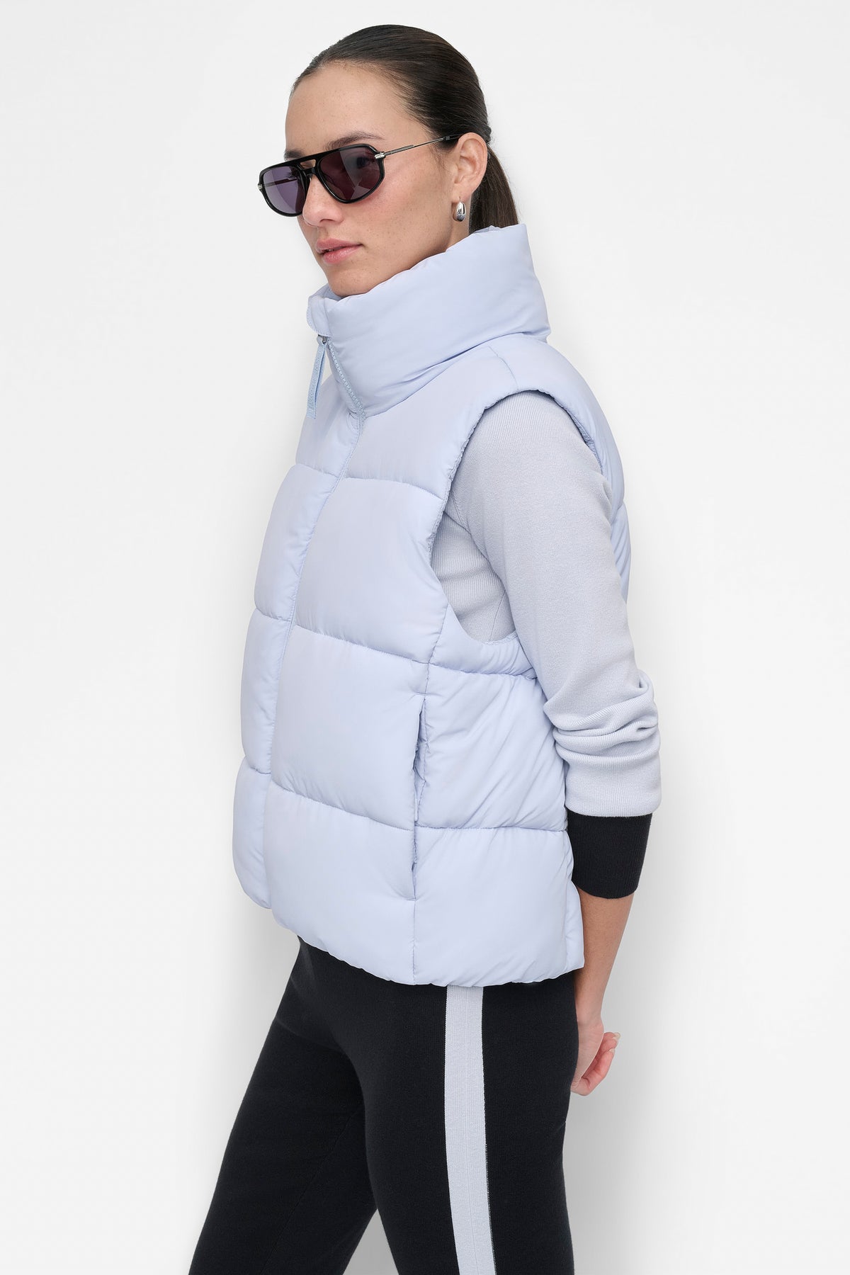 MOCK NECK PUFFER VEST VIEW 2