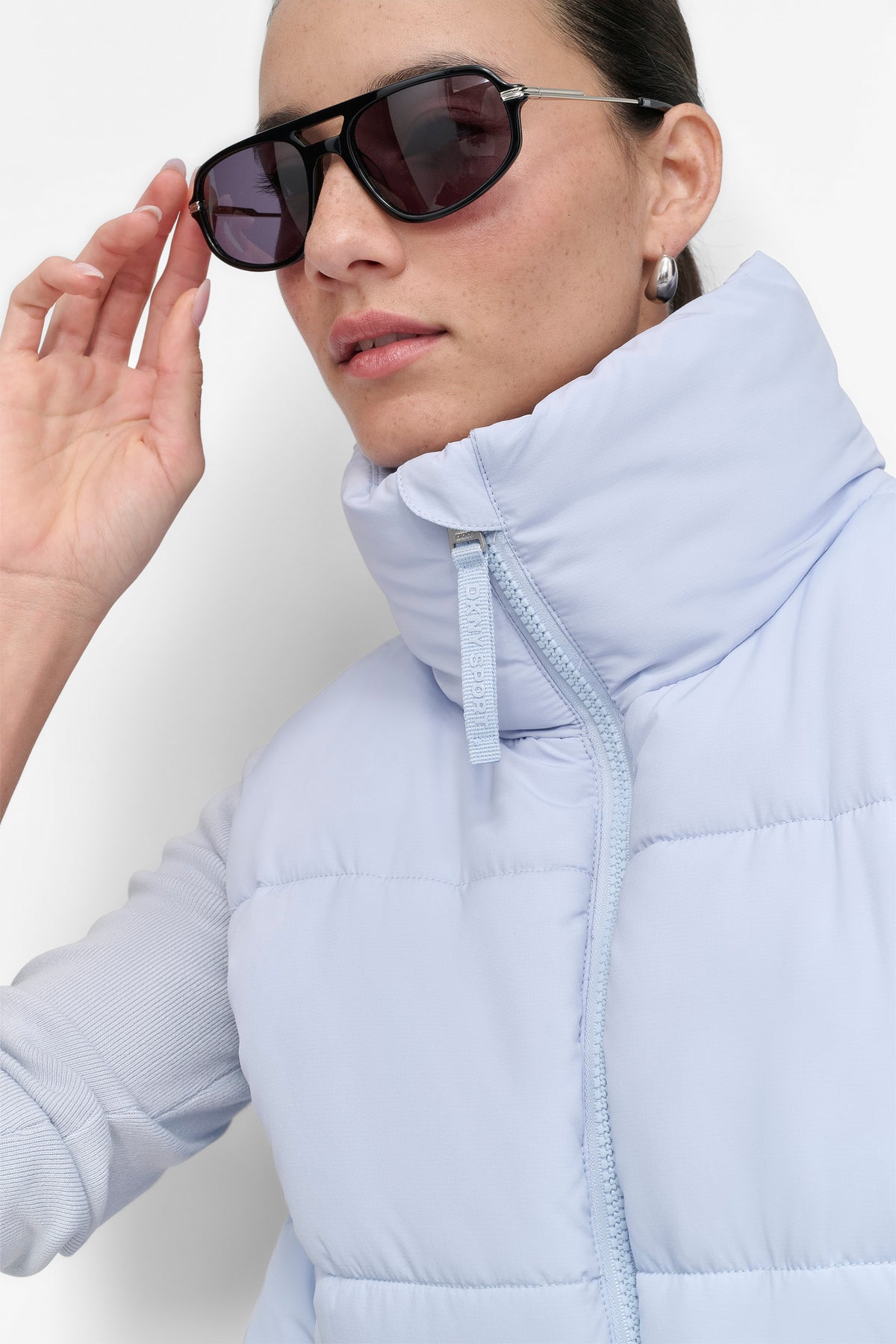 MOCK NECK PUFFER VEST VIEW 2