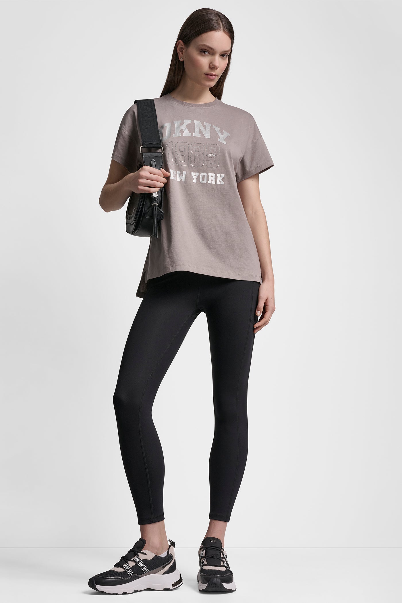 DKNY NY 1989 LOGO RHINESTUD LOGO TEE VIEW 6 | All Products