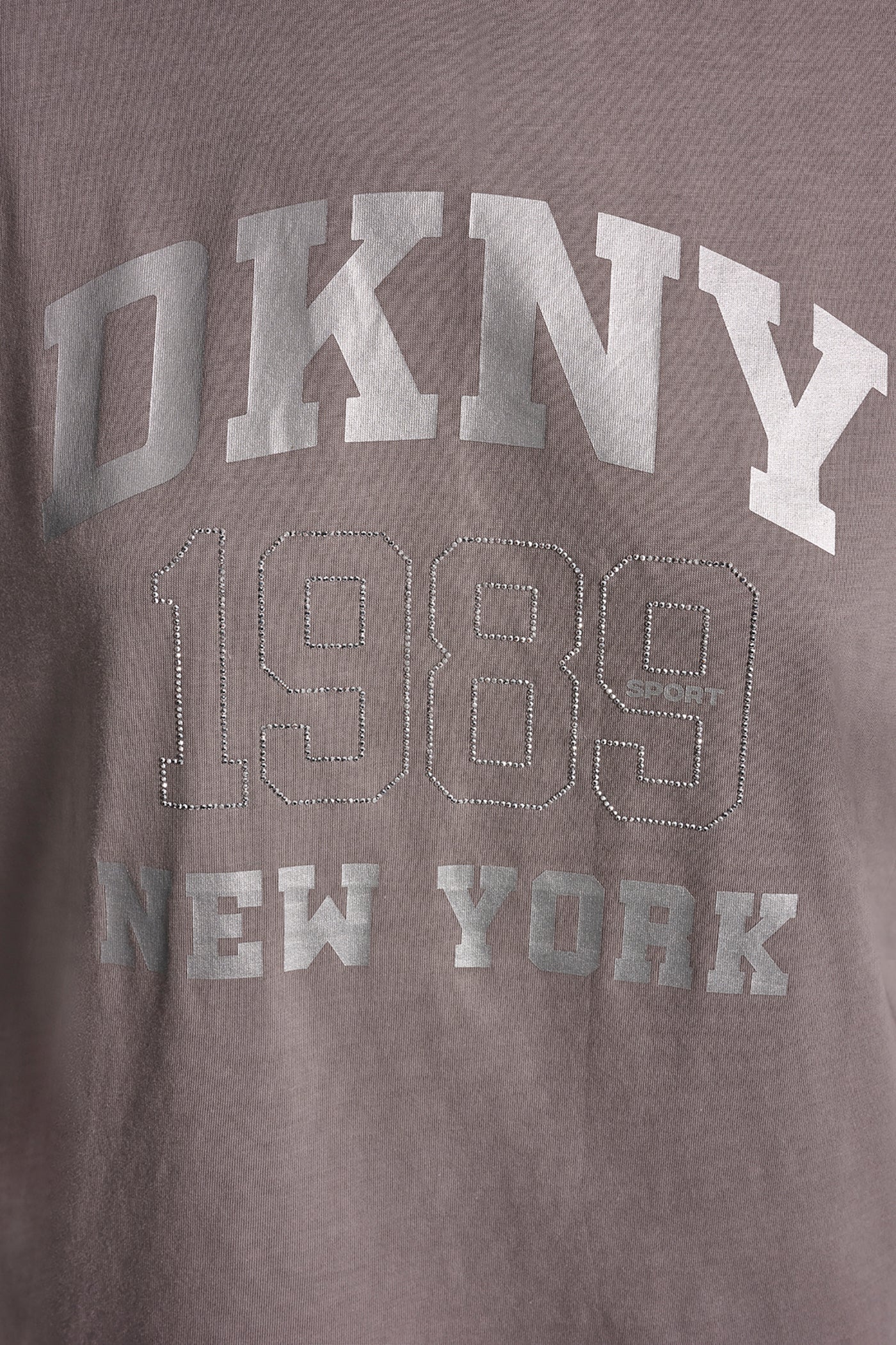DKNY NY 1989 LOGO RHINESTUD LOGO TEE VIEW 5 | All Products