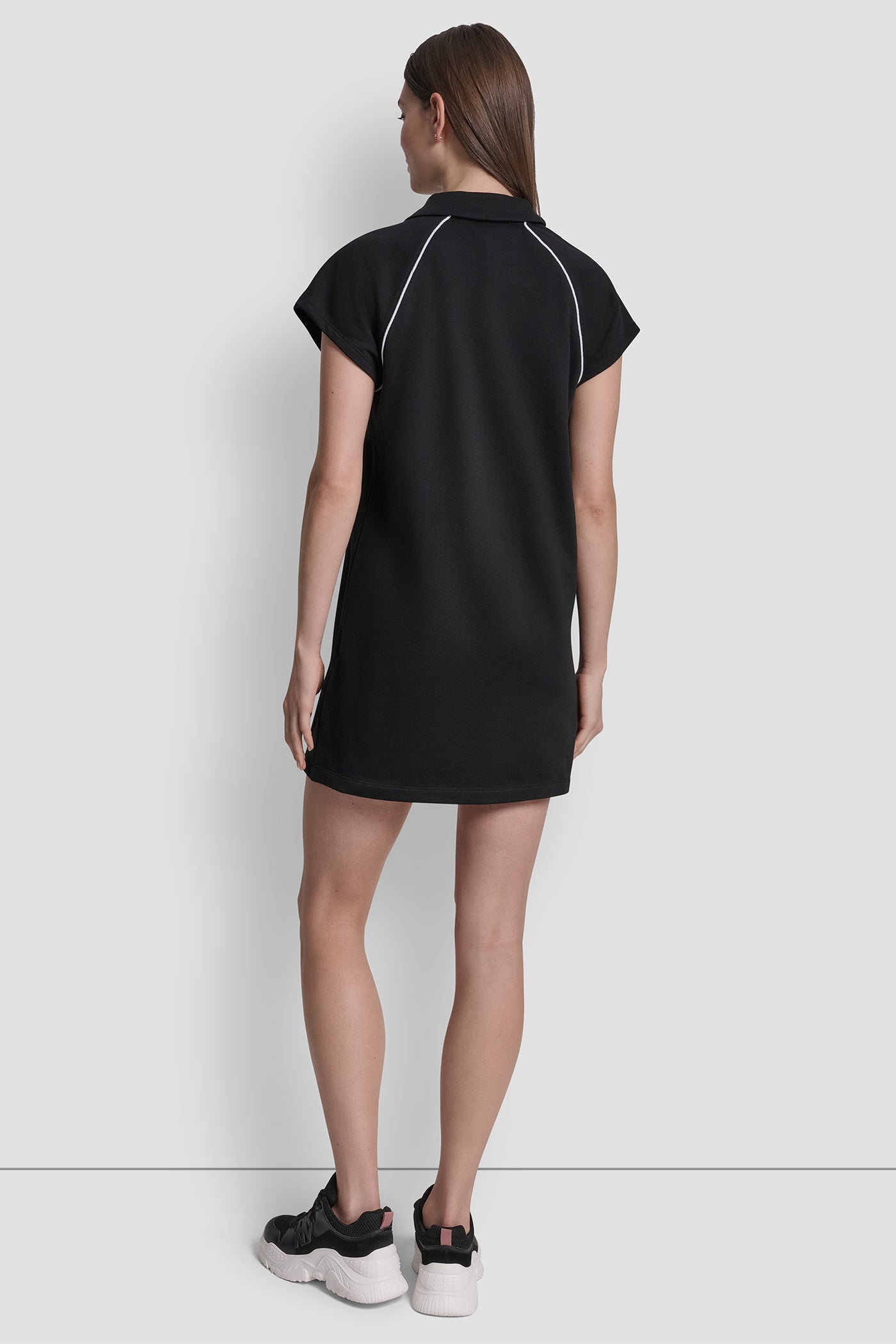 Short Sleeve Logo Mini Polo Dress | T-Shirt Dress | DKNY