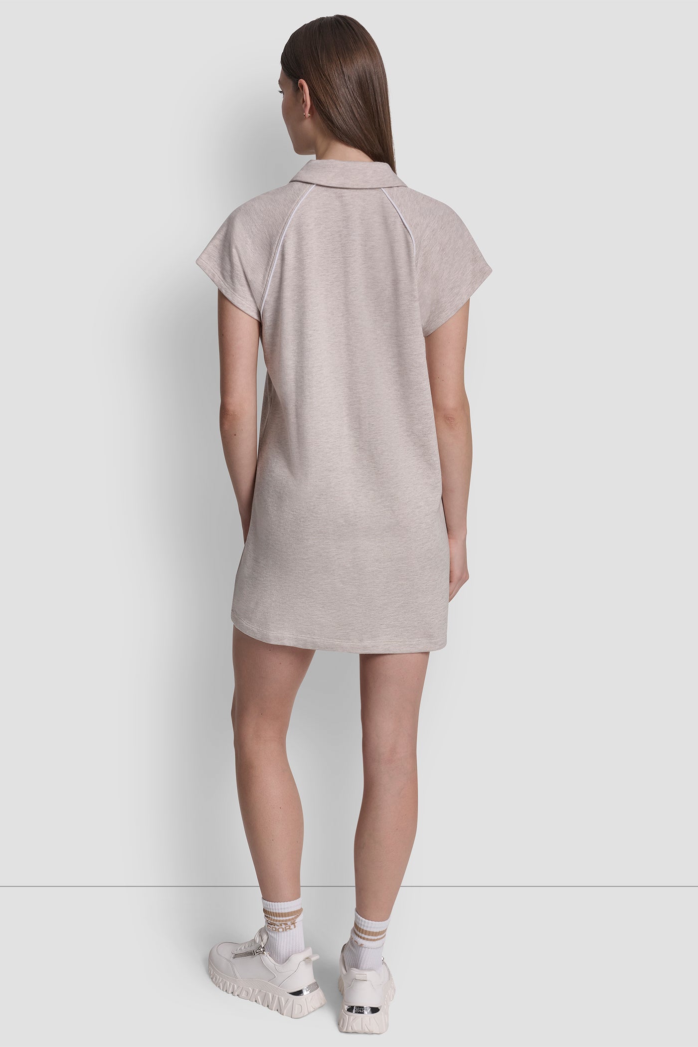 Cortado Heather/White HD LOGO TRACK POLO SNEAKER DRESS, VIEW 2 | All Products