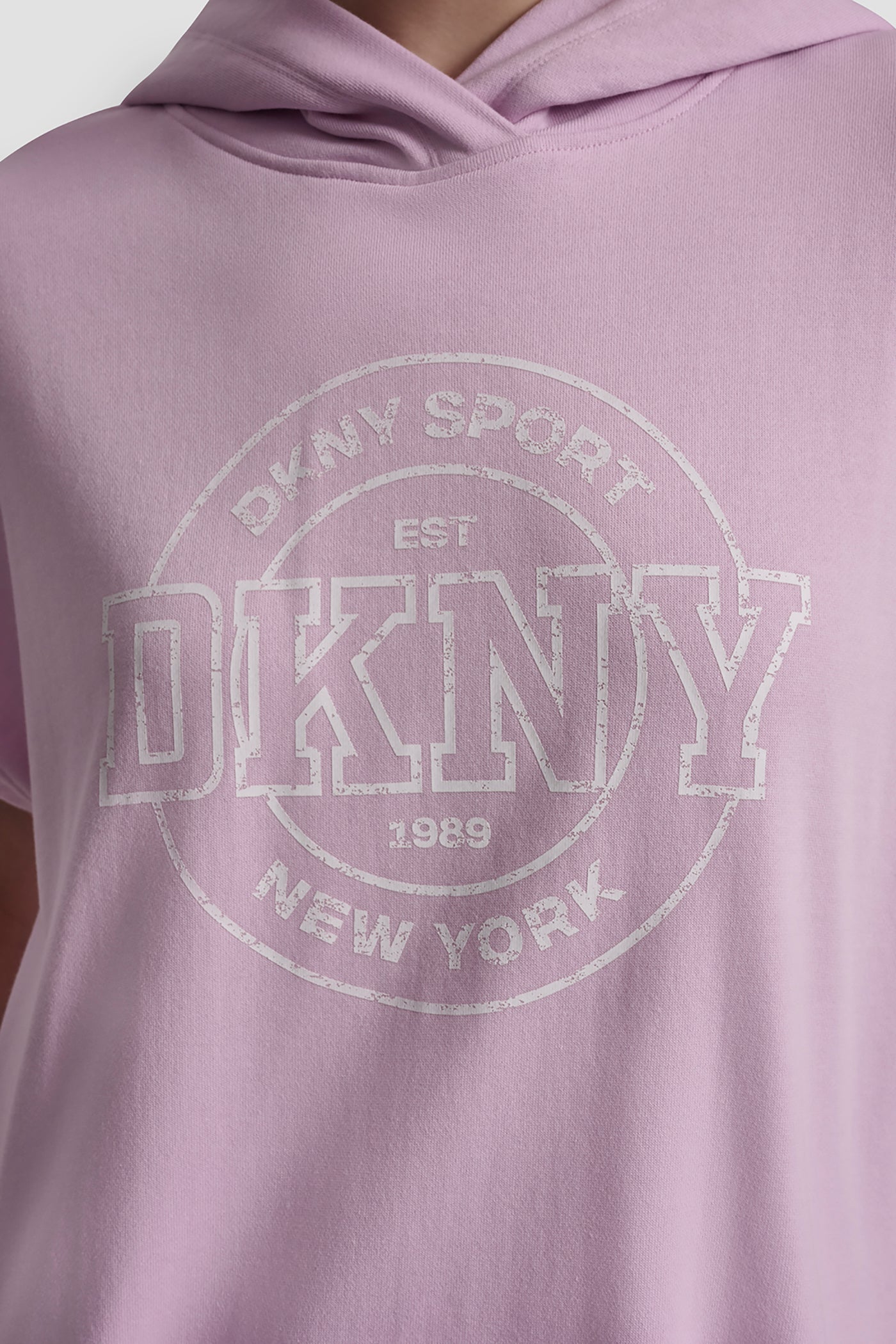 dkny sport ladies' logo hoodie dress DKNY Womens Activewear Sport Printed logo Hoodie Dress Size-Medium Color-Black