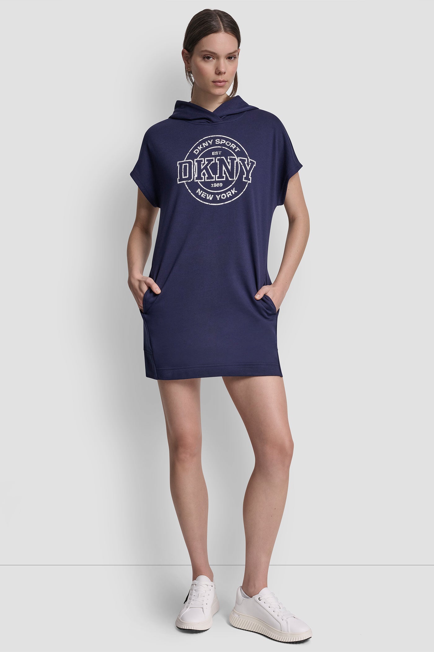 COLLEGIATE MEDALLION LOGO MINI HOODIE DRESS VIEW 5 | SELECT STYLES