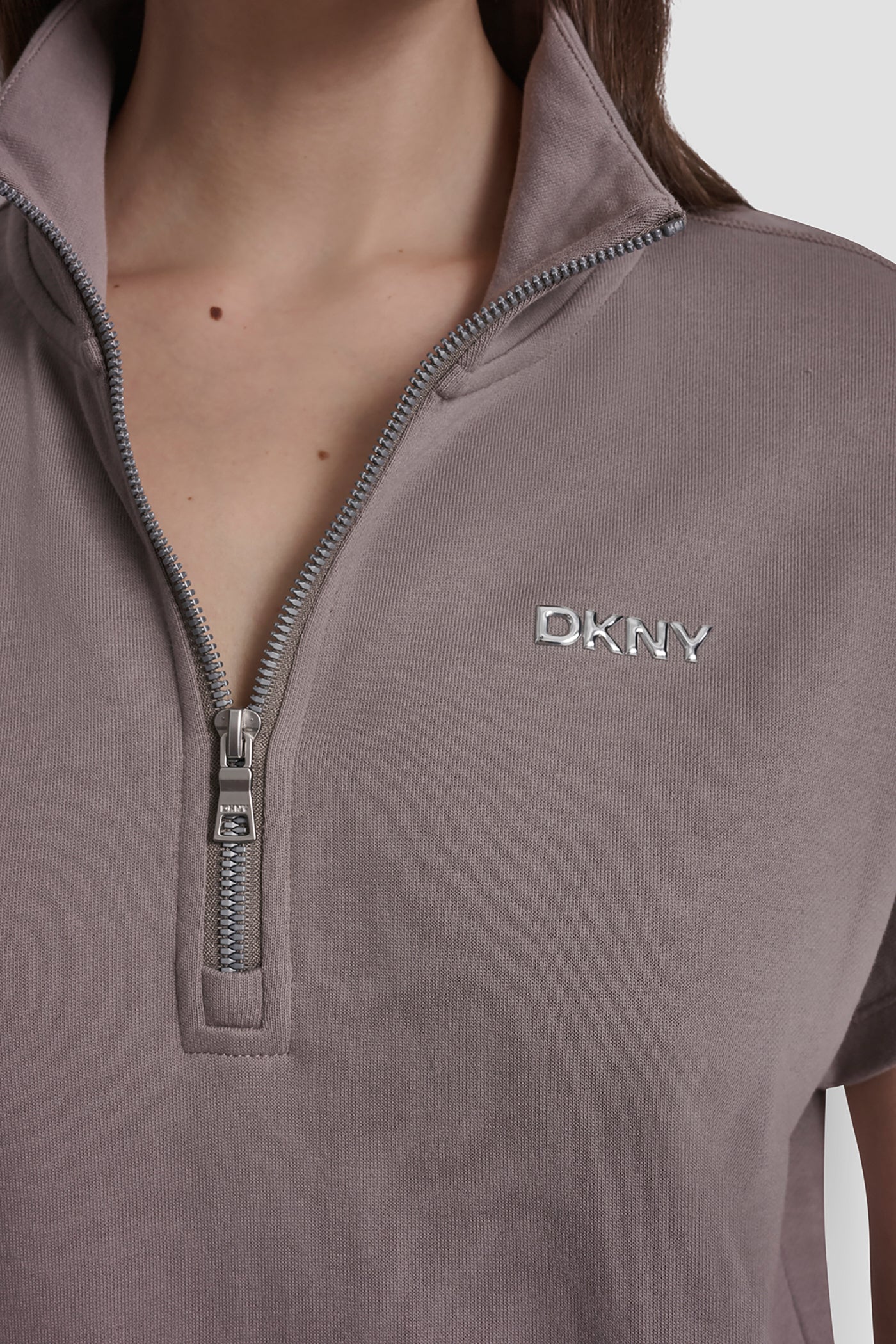 METALLIC BUBBLE LOGO SNEAKER DRESS VIEW 6 | DKNY Sport