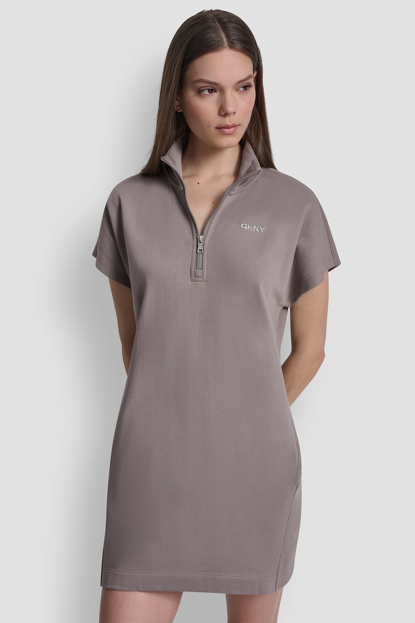 METALLIC BUBBLE LOGO SNEAKER DRESS VIEW 5 | DKNY Sport