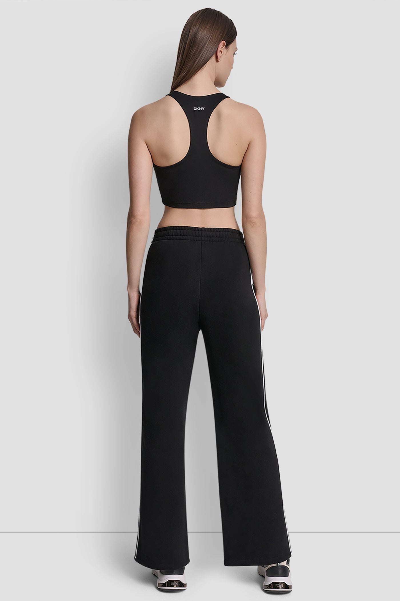 Black/White HD LOGO TRACK PANT WITH POCKETS, BACK VIEW | All Products