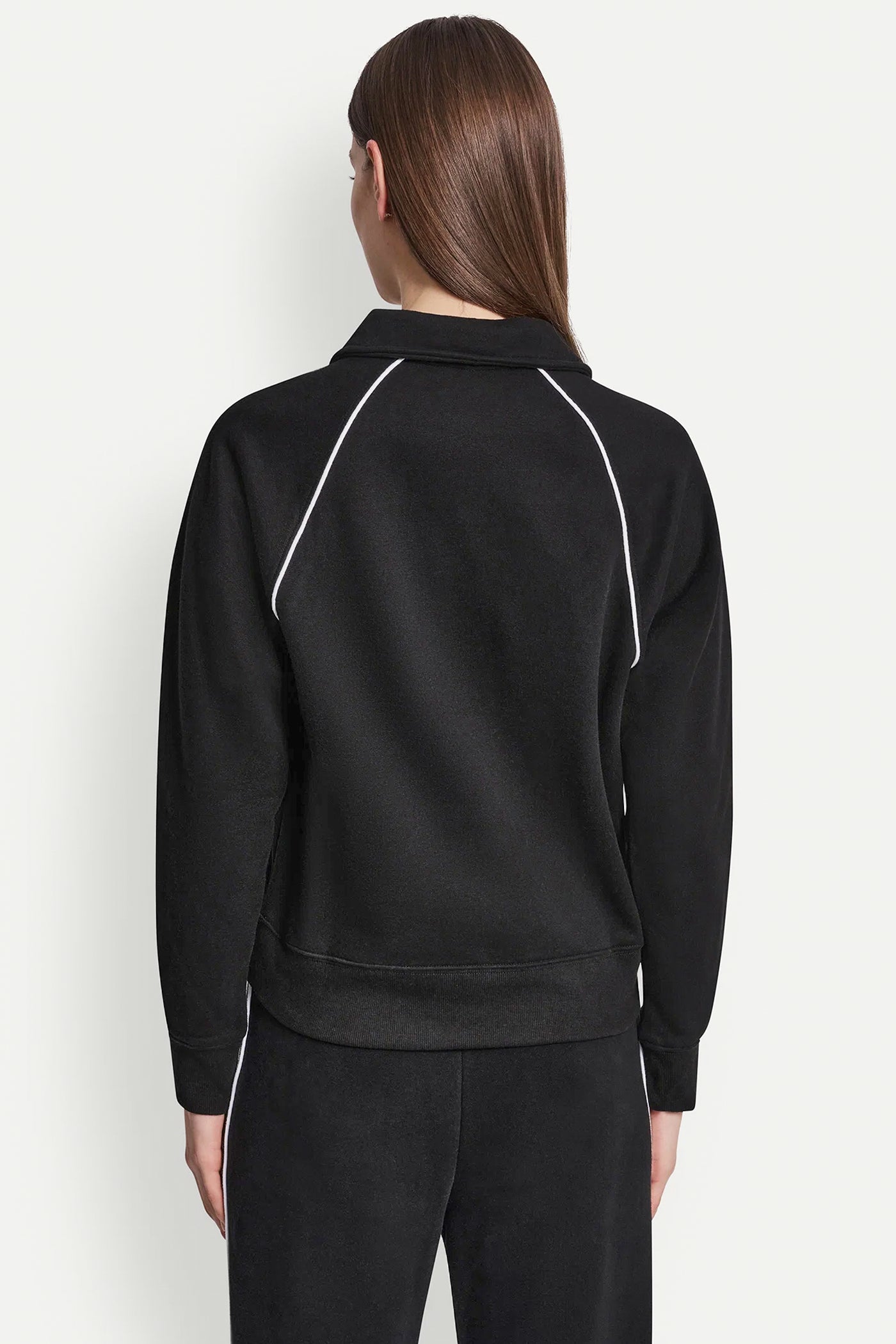 PIPED LOGO POLO SWEATSHIRT VIEW 3 | MUST-HAVES