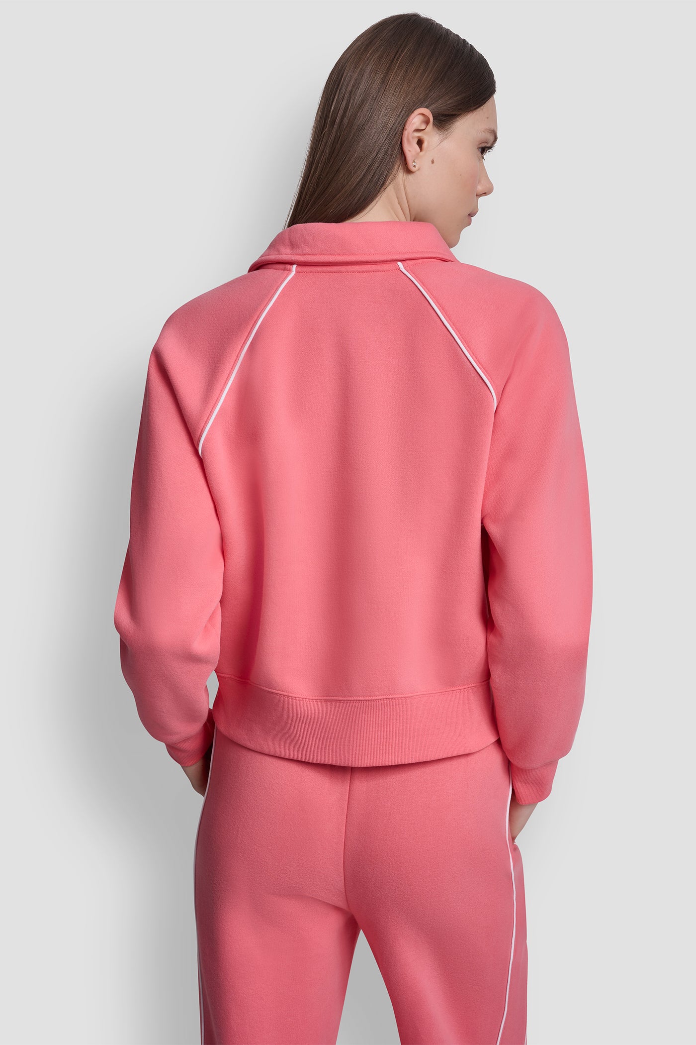 Sunkissed/White HD LOGO TRACK POLO SWEATSHIRT, BACK VIEW | All Products