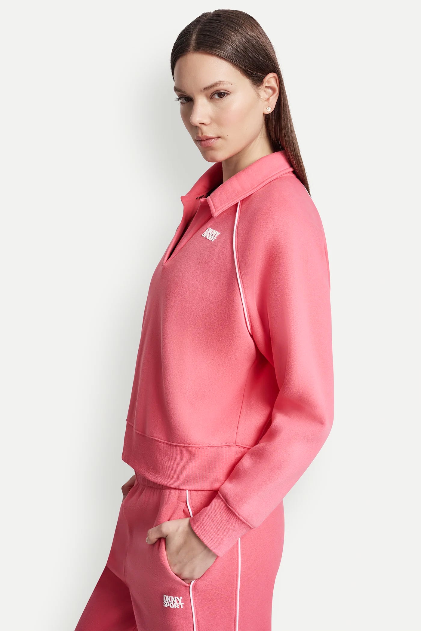 PIPED LOGO POLO SWEATSHIRT VIEW 4 | MUST-HAVES