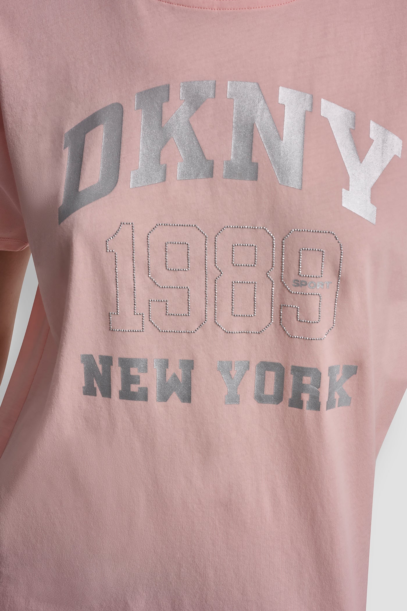 DKNY NY 1989 LOGO RHINESTUD LOGO TEE VIEW 4 | All Products