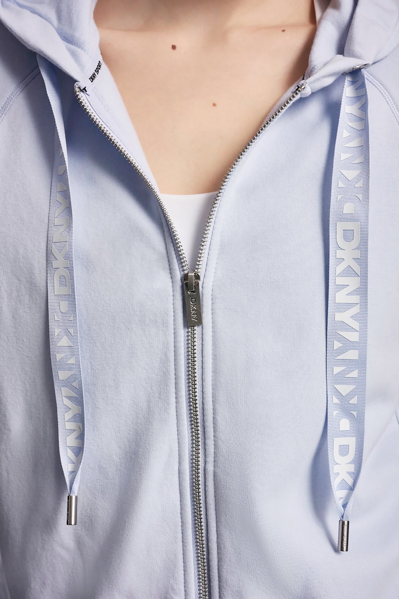 TWO-TONE LOGO DRAWSTRING HOODIE VIEW 5