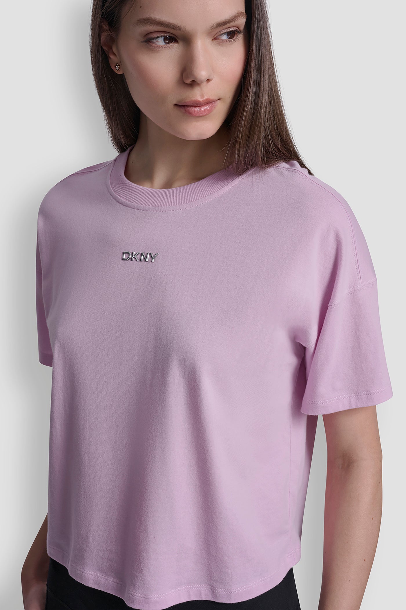 METALLIC BUBBLE LOGO DROP SHOULDER TEE VIEW 3