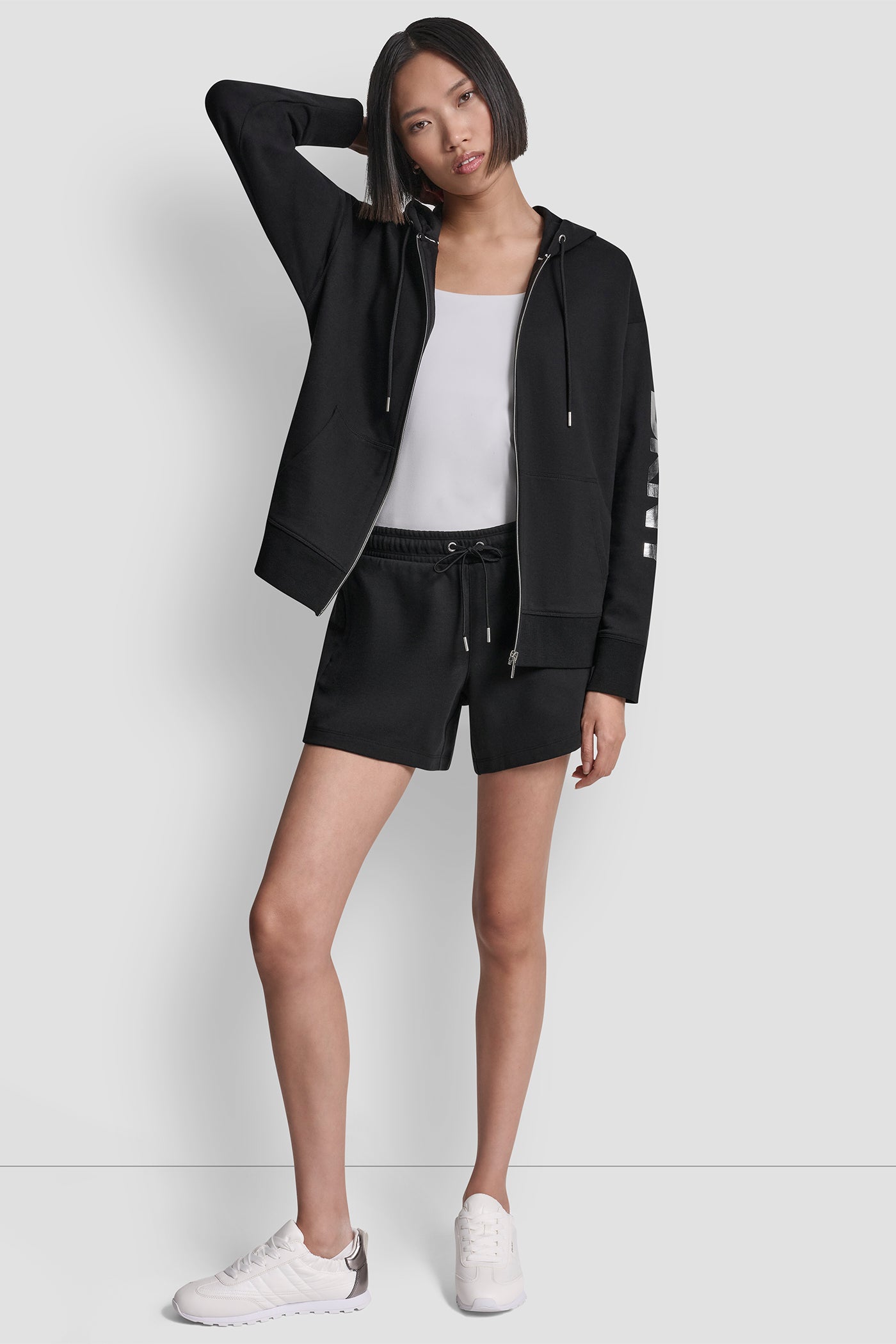 COTTON-BLEND FOIL LOGO HOODIE VIEW 5 | Clothing