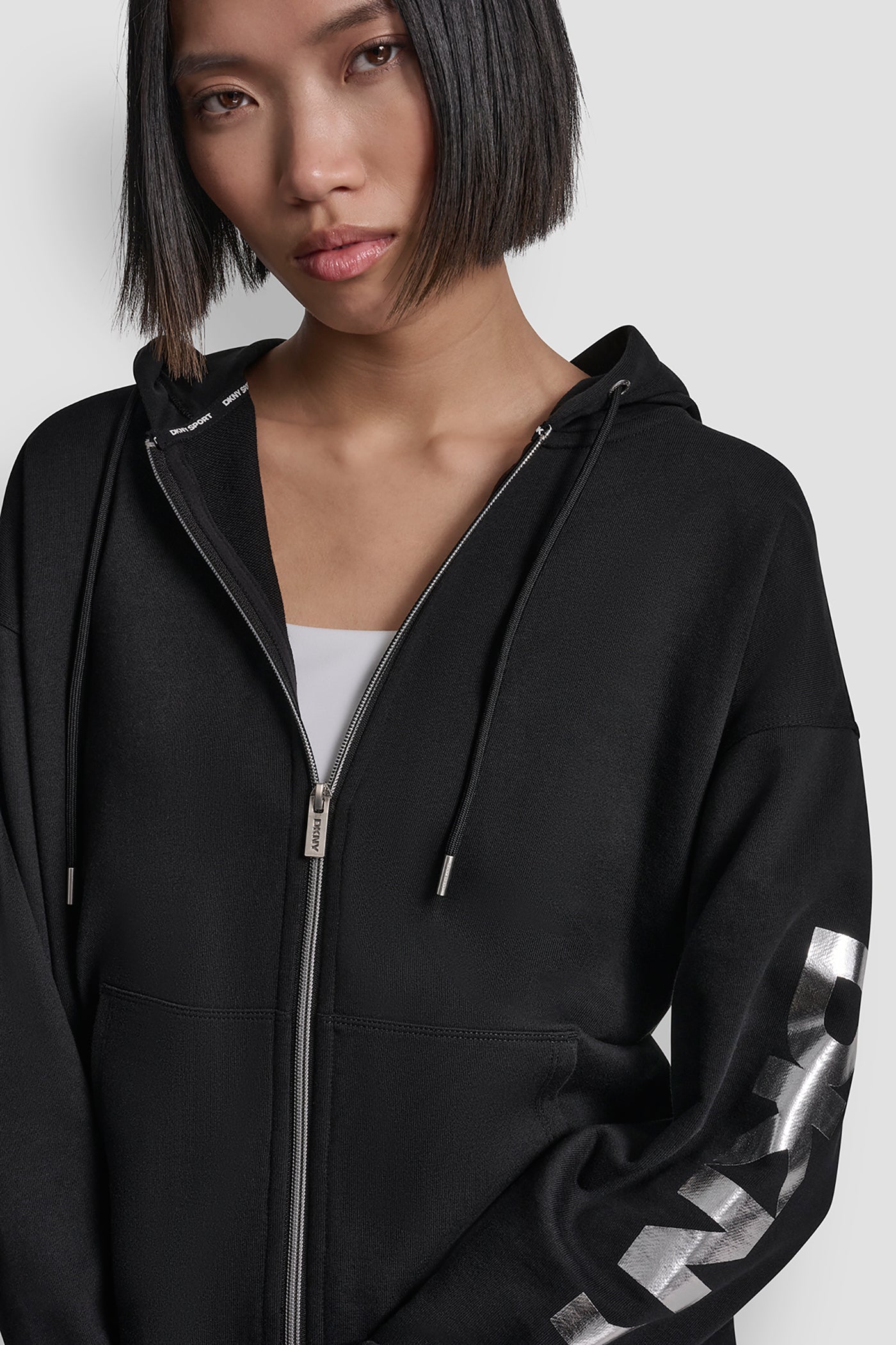 COTTON-BLEND FOIL LOGO HOODIE VIEW 4 | Clothing