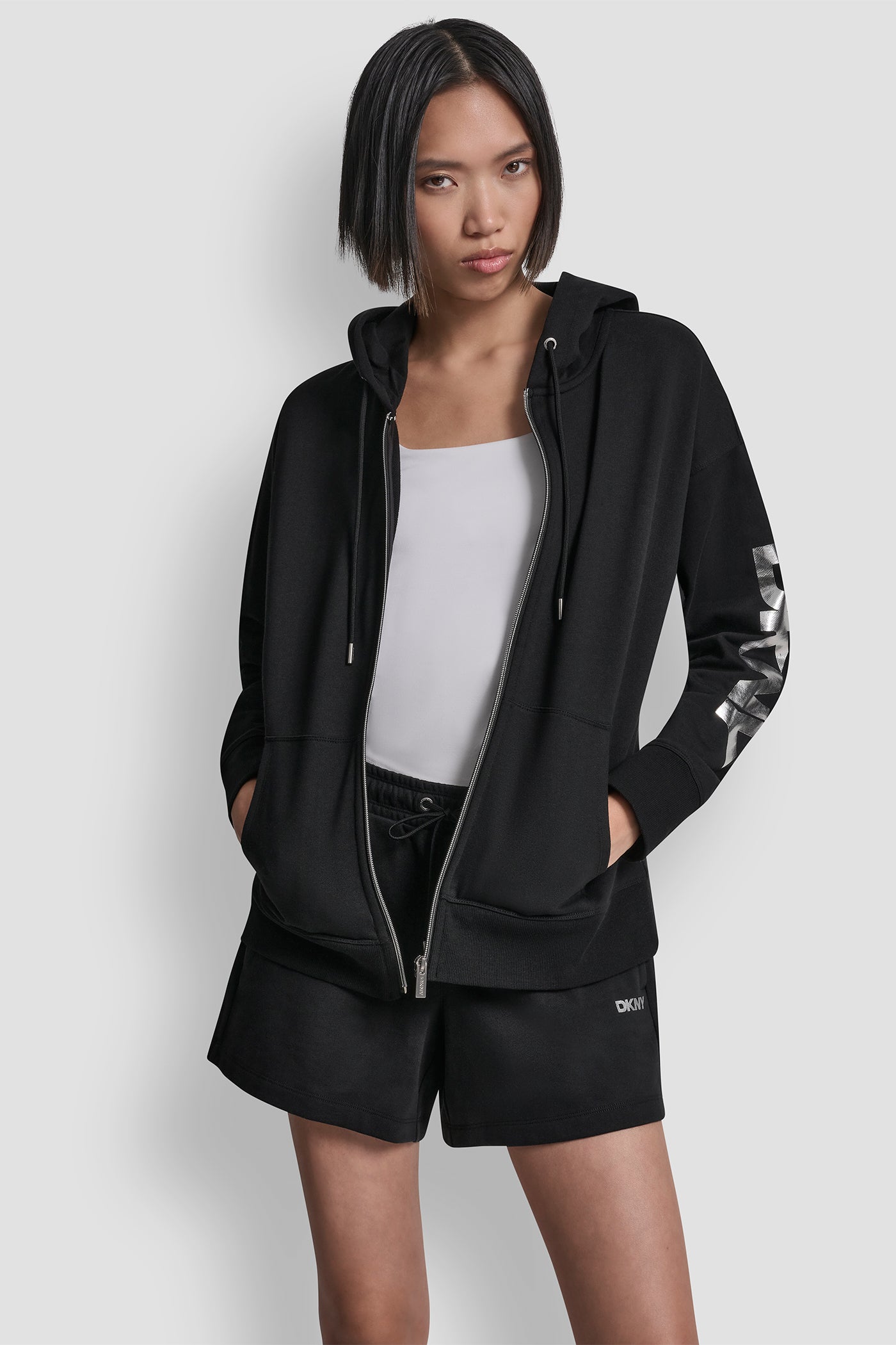 COTTON-BLEND FOIL LOGO HOODIE VIEW 6 | Clothing