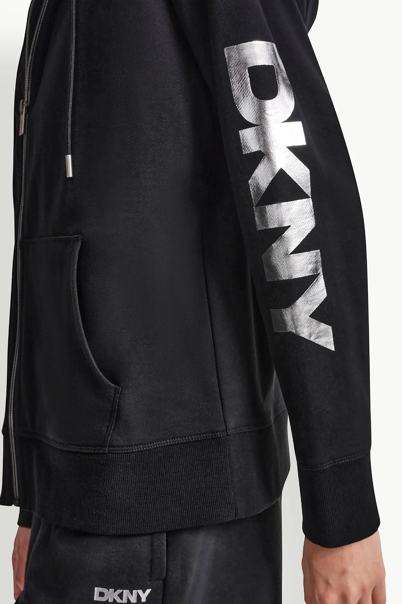 FOIL LOGO FULL-ZIP HOODIE VIEW 7 | DKNY Sport