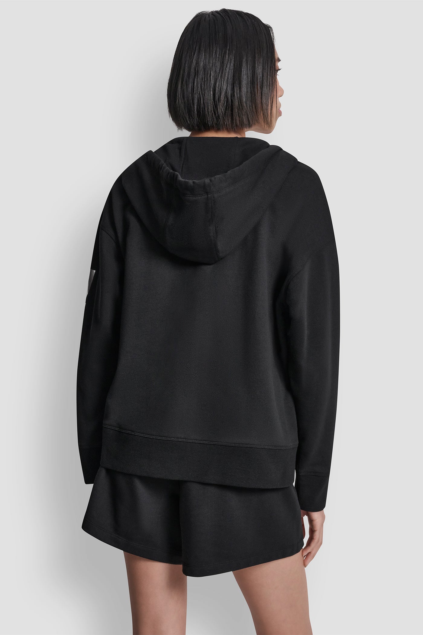 COTTON-BLEND FOIL LOGO HOODIE VIEW 3 | Clothing