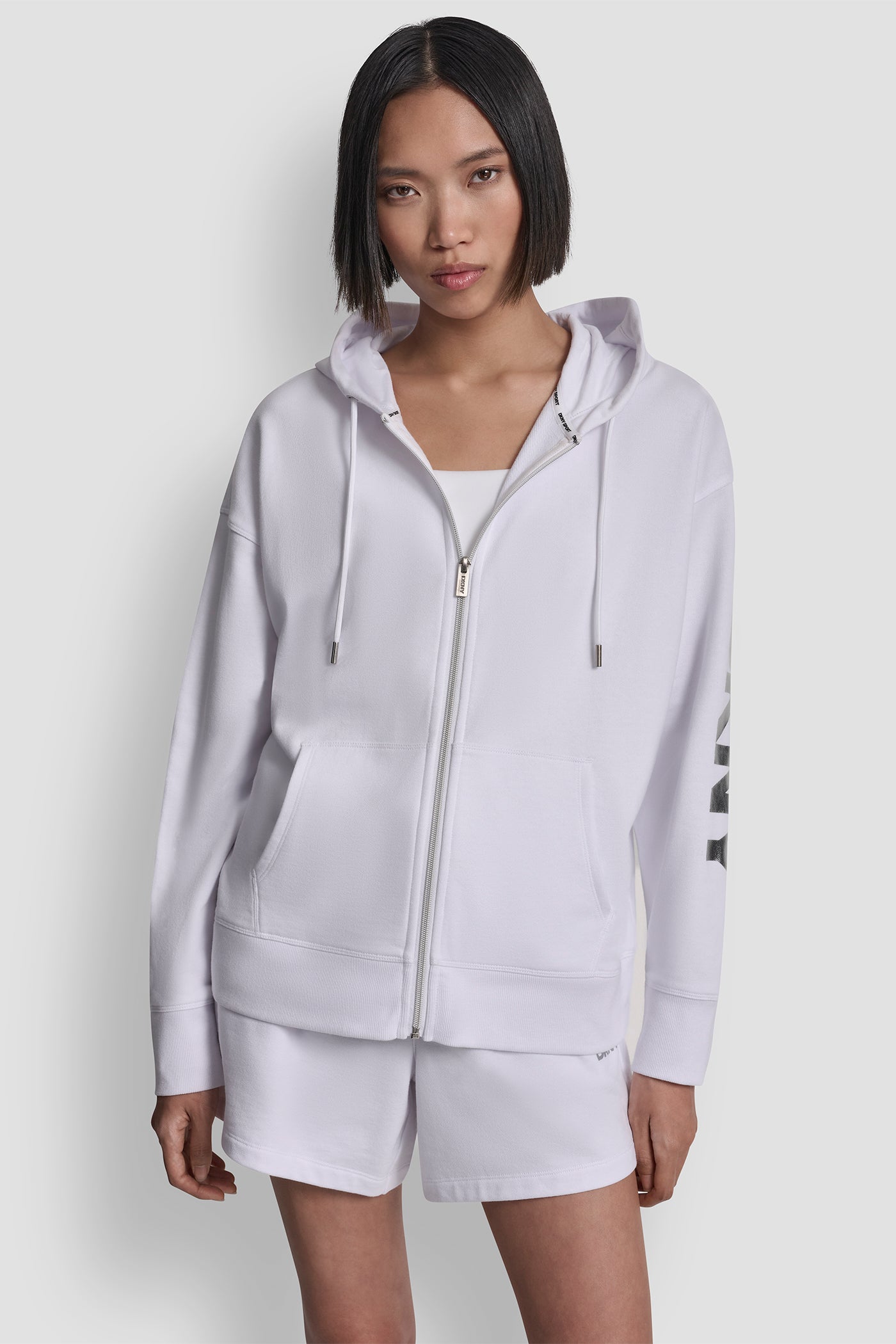 FOIL LOGO FULL-ZIP HOODIE VIEW 4 | Sweatshirts & Joggers