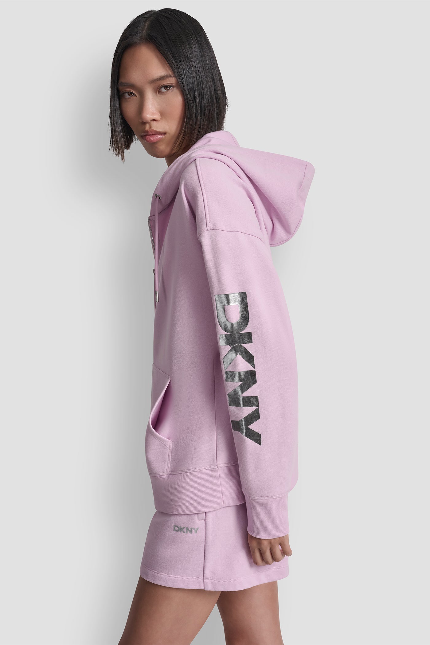 COTTON-BLEND FOIL LOGO HOODIE VIEW 6 | Clothing