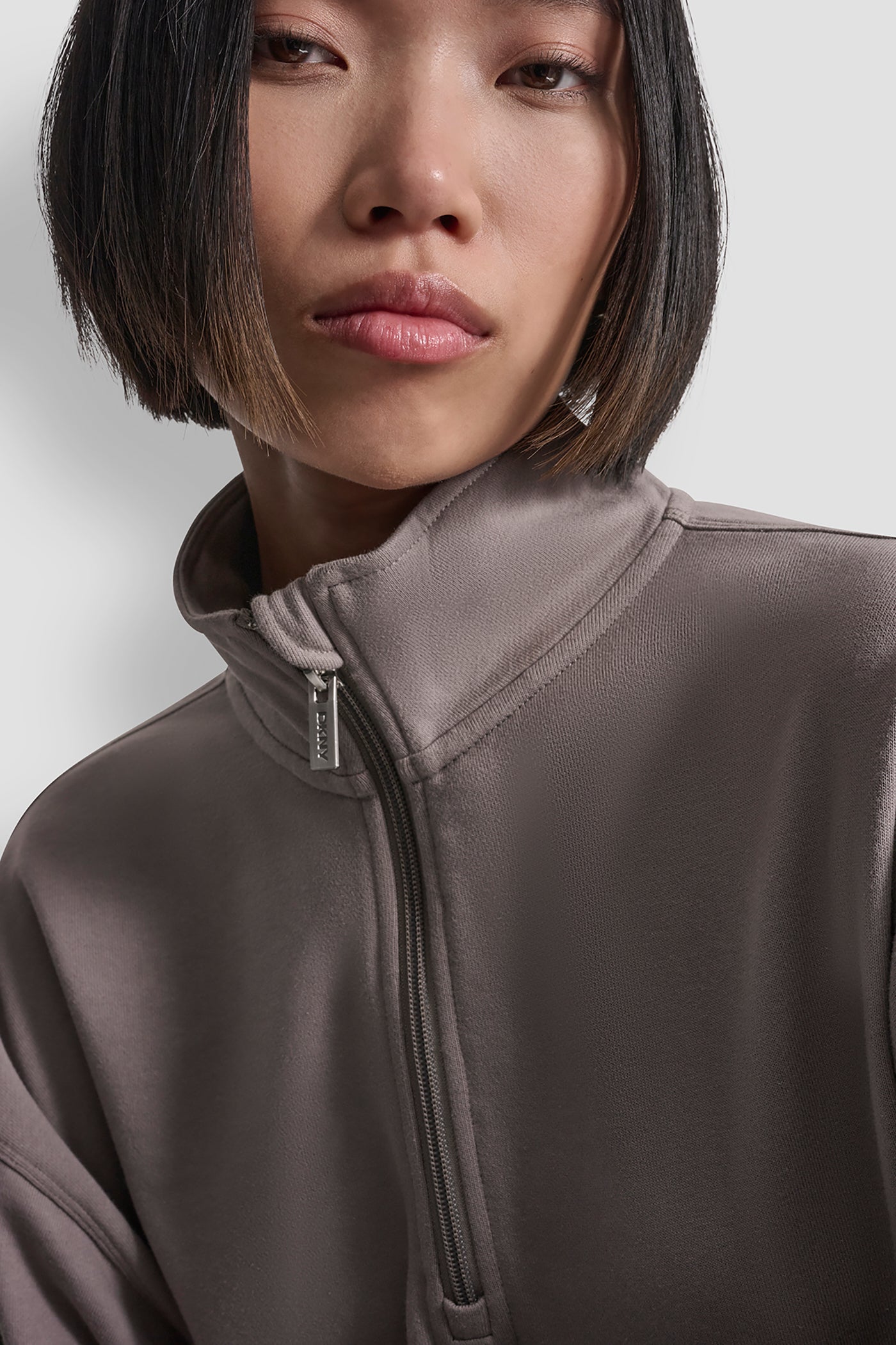 OVERSIZED QUARTER ZIP PULLOVER WITH LOGO VIEW 7 | All Products