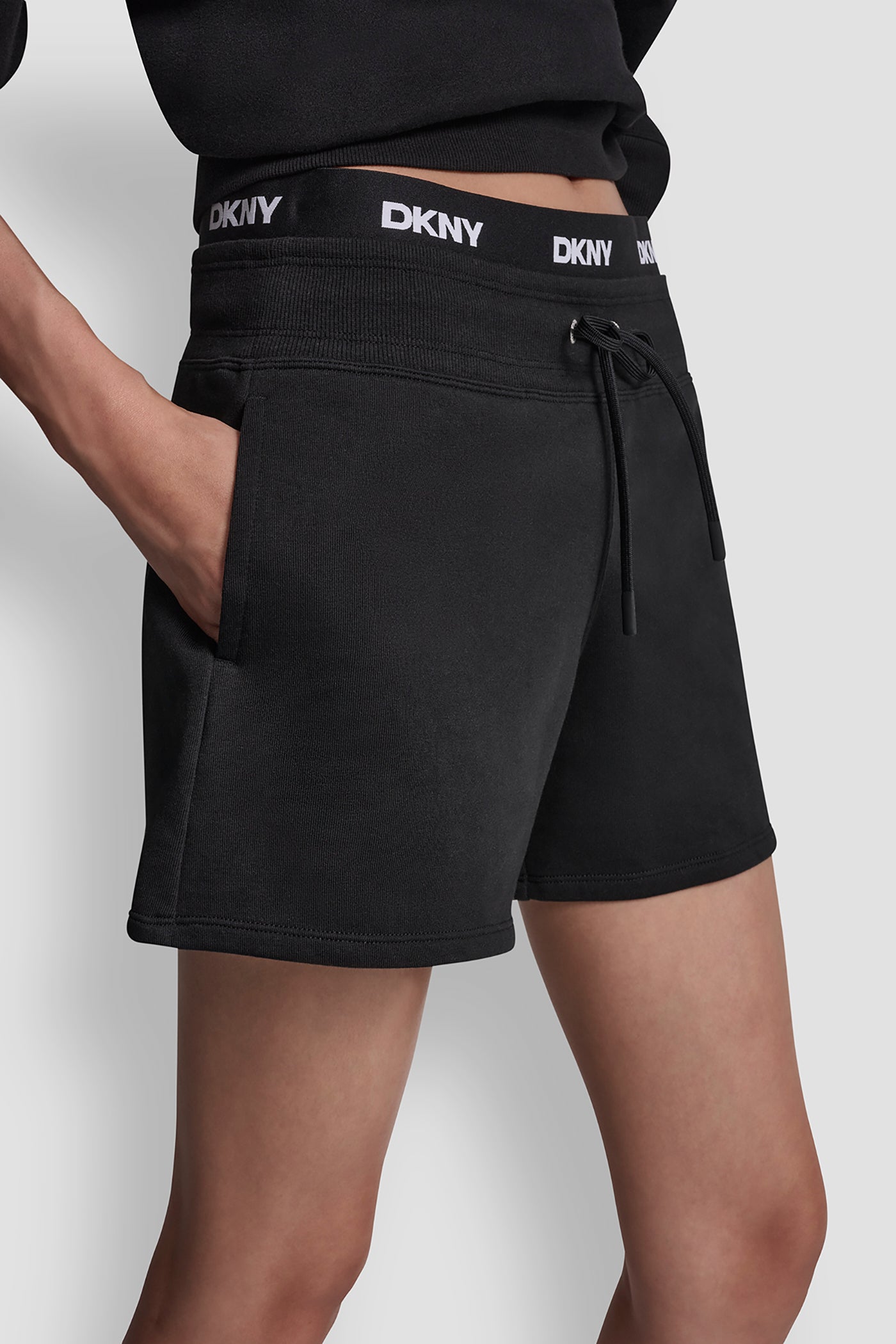 HIGH RISE 4" SHORT WITH LOGO ELASTIC WAIST VIEW 3 | All Products