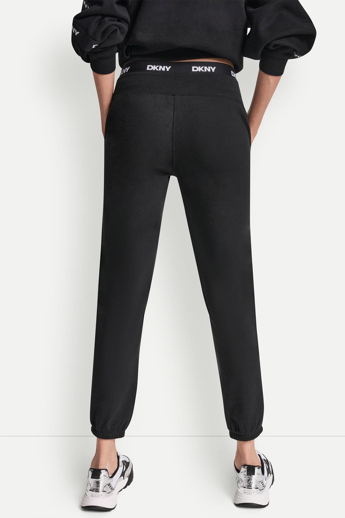 HIGH-RISE LOGO WAIST SLIM JOGGER VIEW 3 | SALE