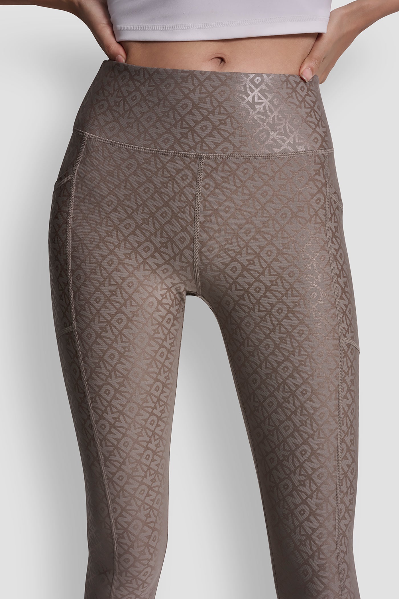 HIGH WAIST 7/8 PRINTED FITNESS TIGHT WITH POCKETS VIEW 7 | Leggings