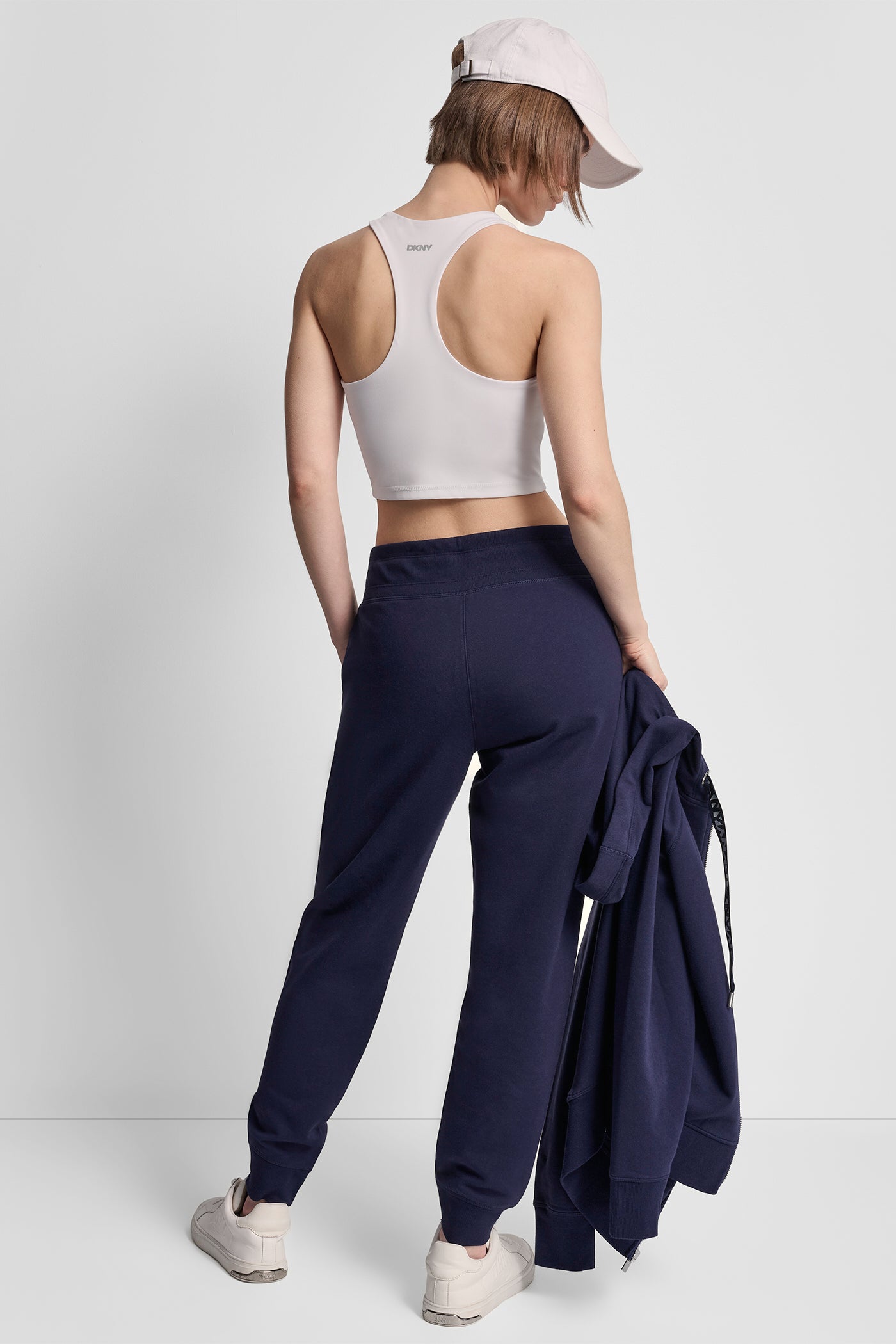 Peacoat TWO TONE LOGO DRAWCORD JOGGER, VIEW 2 | New Arrivals