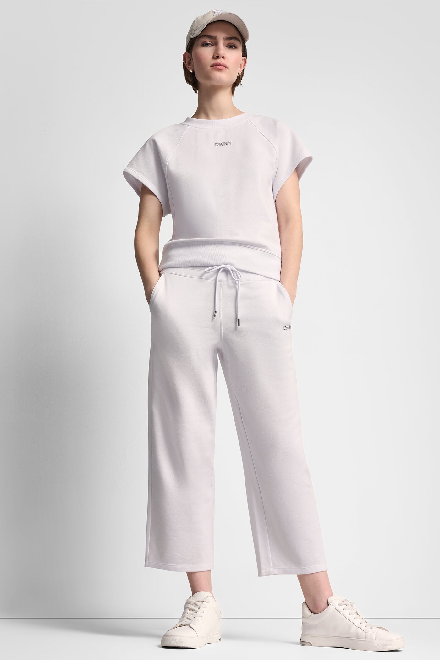 White CROPPED HIGH-RISE PANTS, VIEW 1 | Pants & Denim