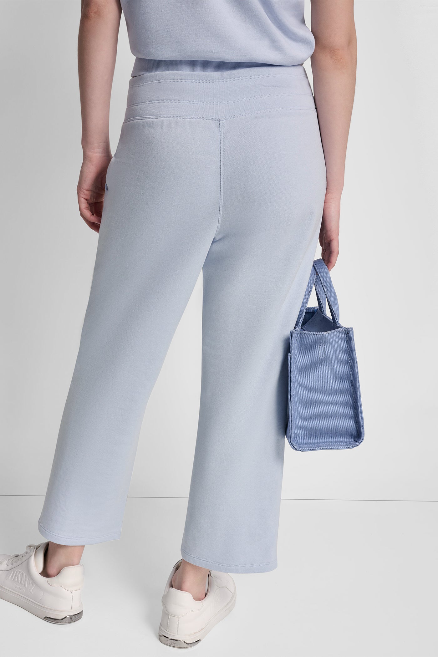 METALLIC BUBBLE LOGO CROPPED HIGH-RISE PANTS VIEW 3 | MUST-HAVES