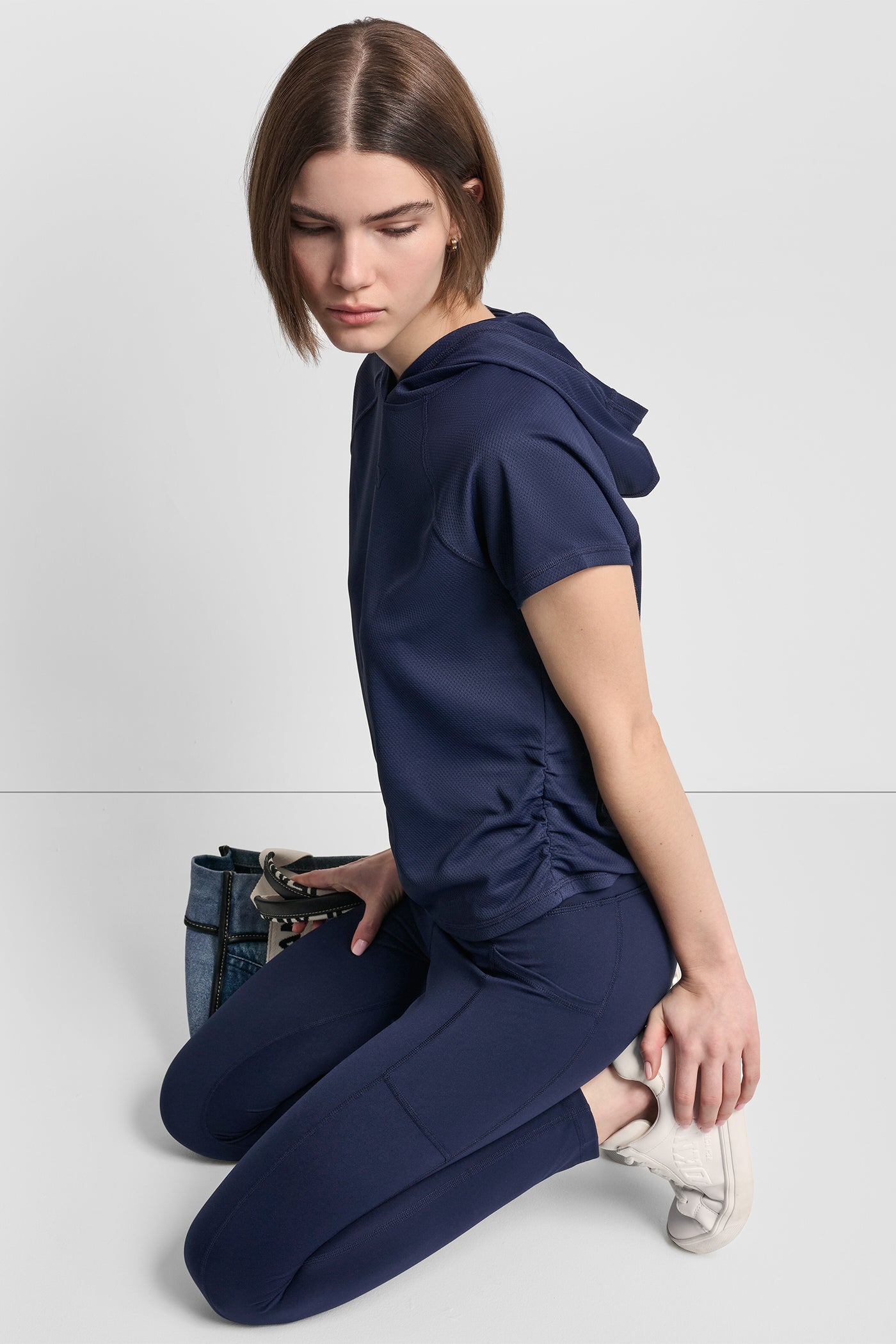 MESH HOODED LOGO TEE VIEW 5 | Under $75