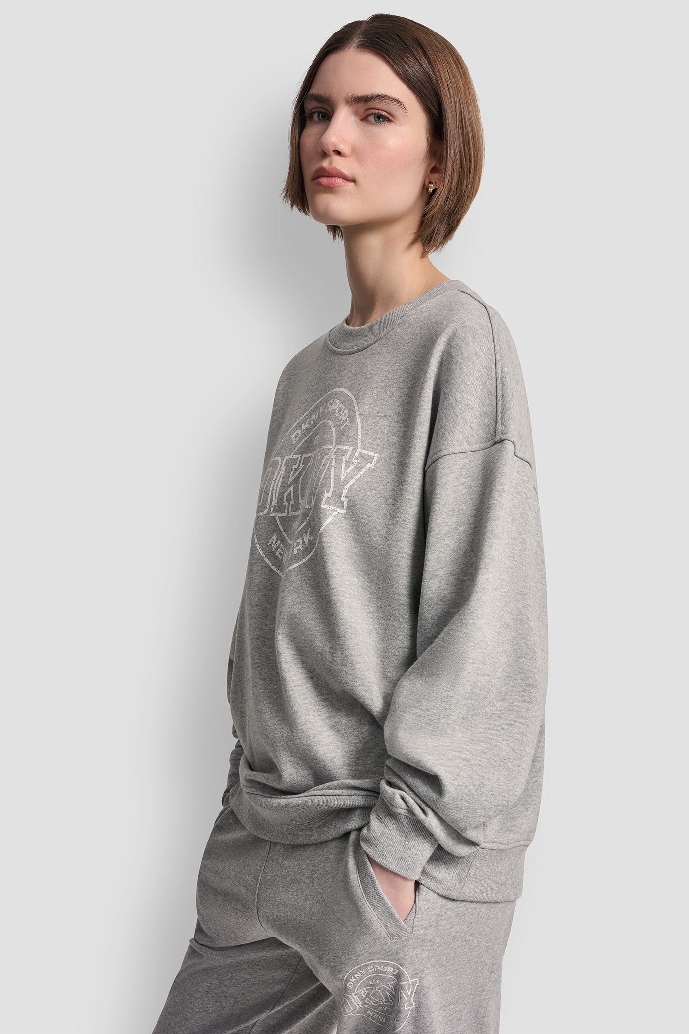 COTTON-BLEND COLLEGIATE LOGO SWEATSHIRT VIEW 3 | Sport Essentials