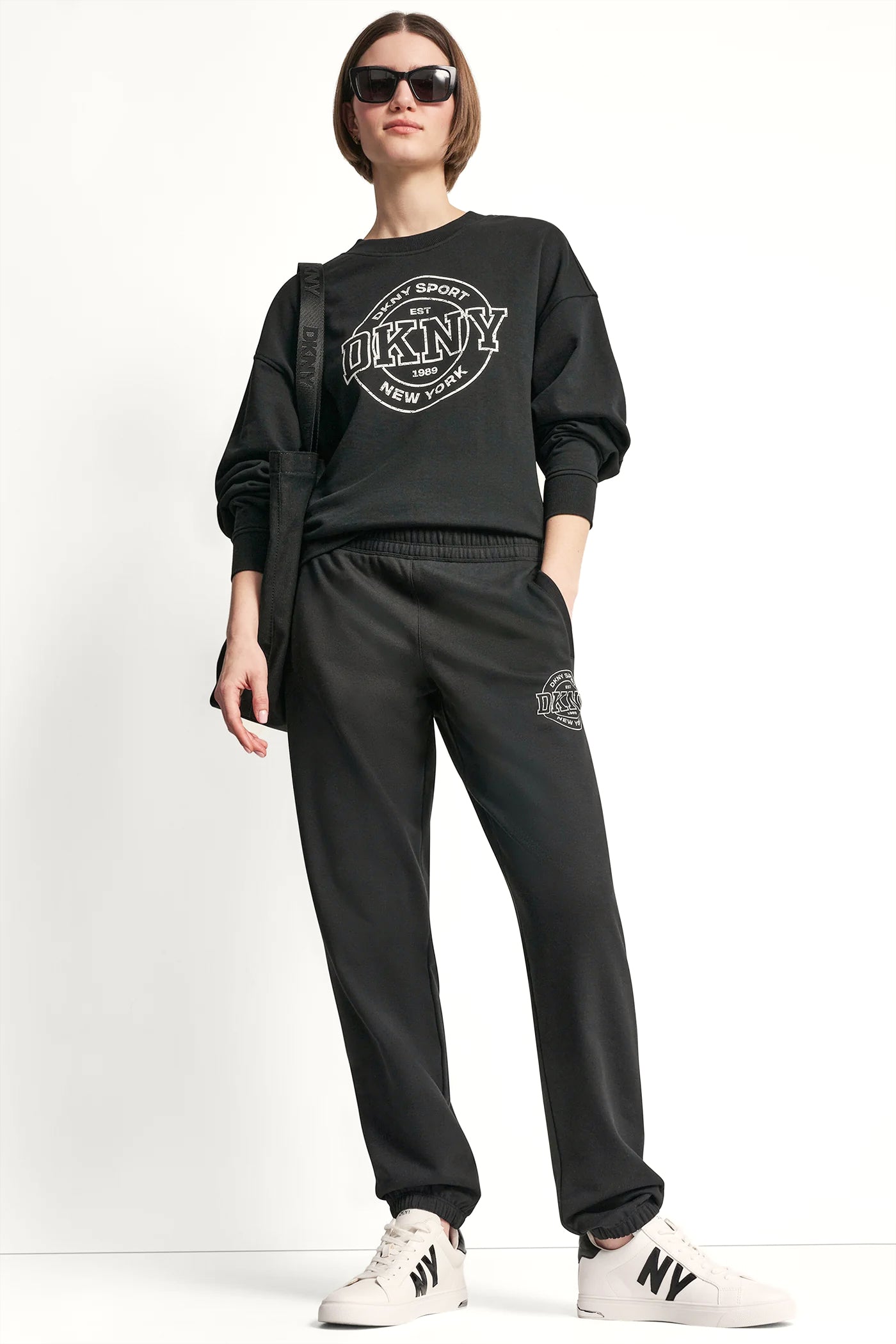 COLLEGIATE MEDALLION HIGH-RISE LOGO RELAXED JOGGER VIEW 6 | Under $75