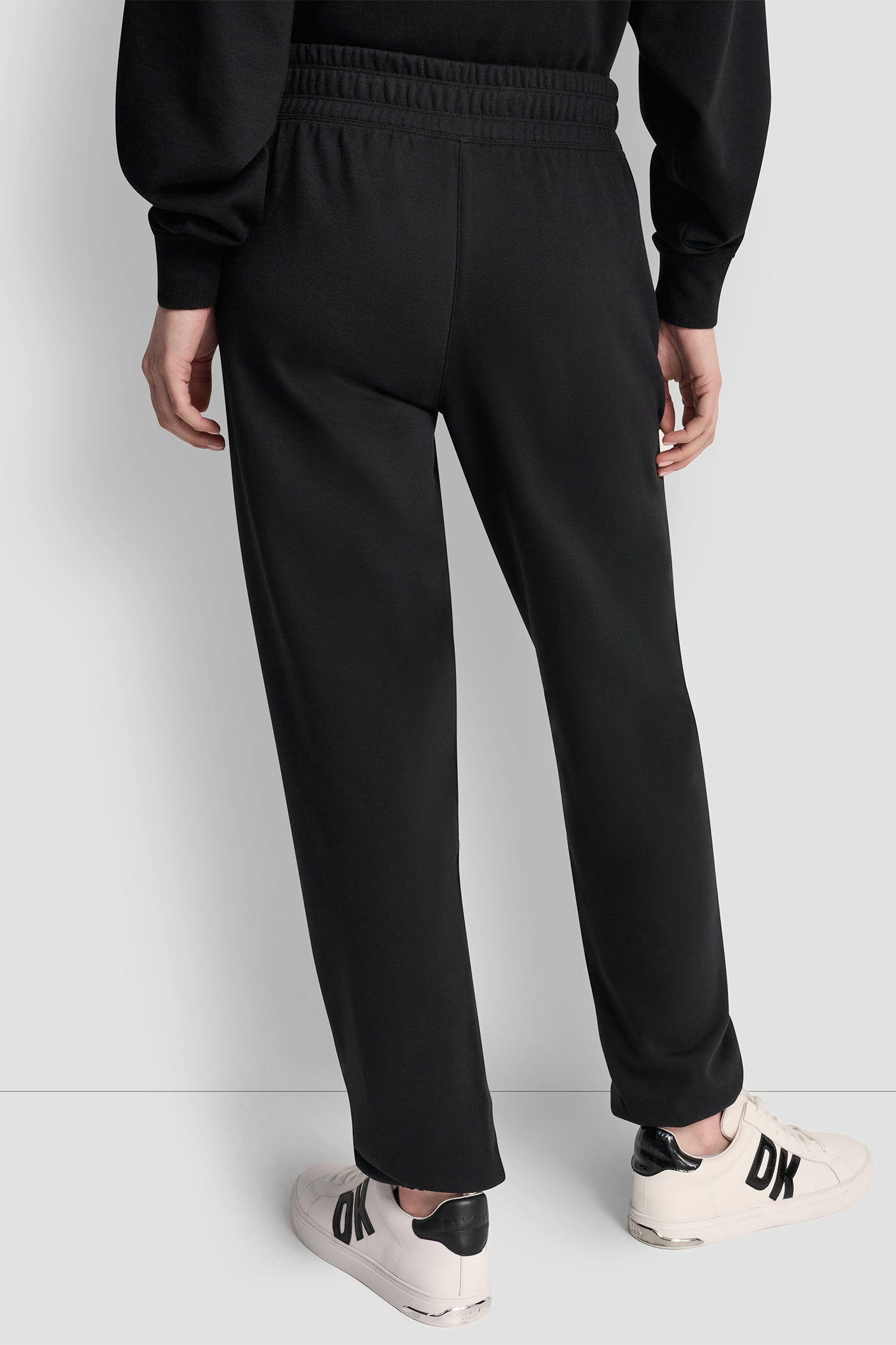 Black HIGH-RISE LOGO RELAXED JOGGER, VIEW 2 | Gifts Under $100