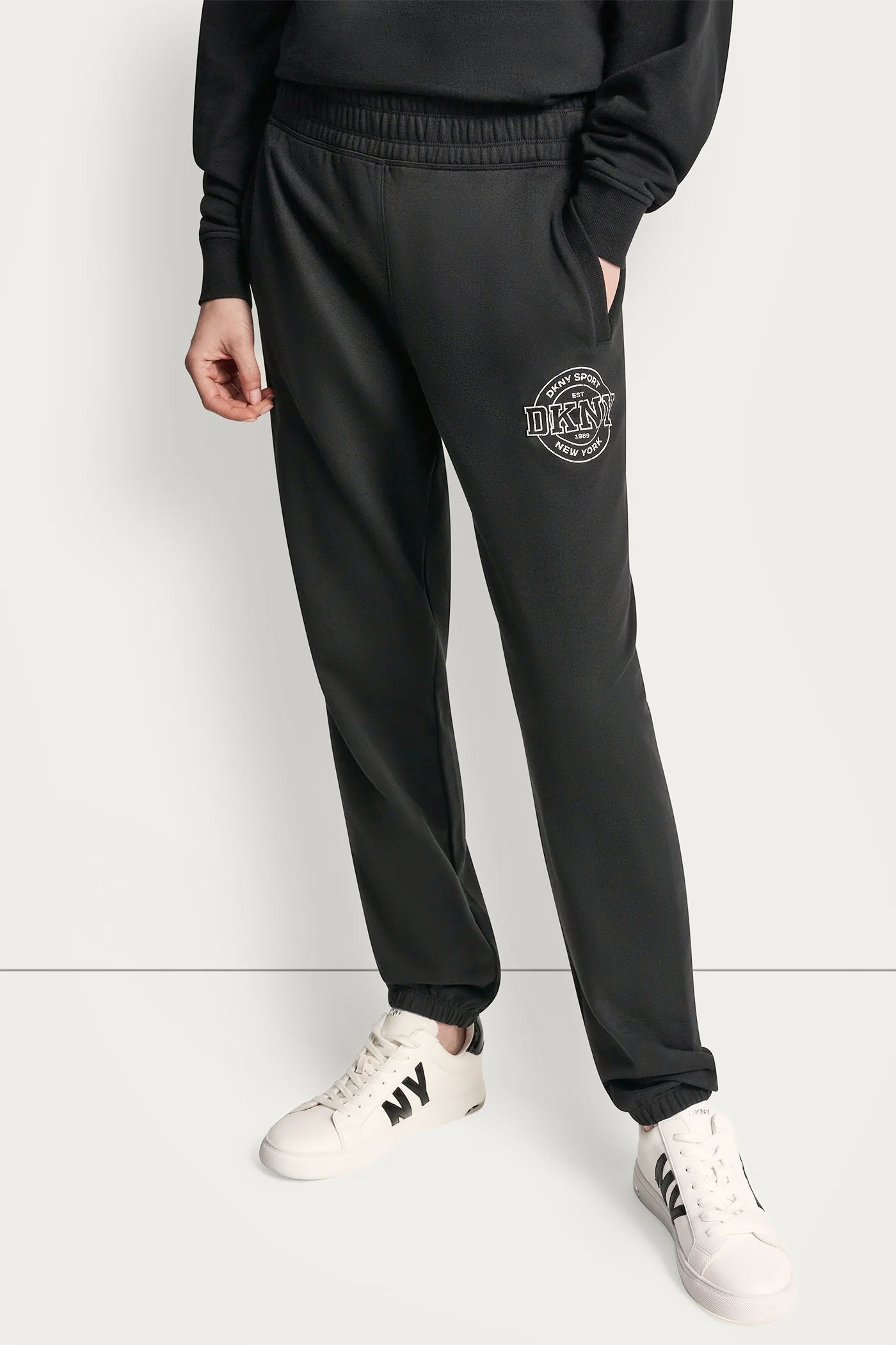 COLLEGIATE MEDALLION HIGH-RISE LOGO RELAXED JOGGER VIEW 4 | Under $75