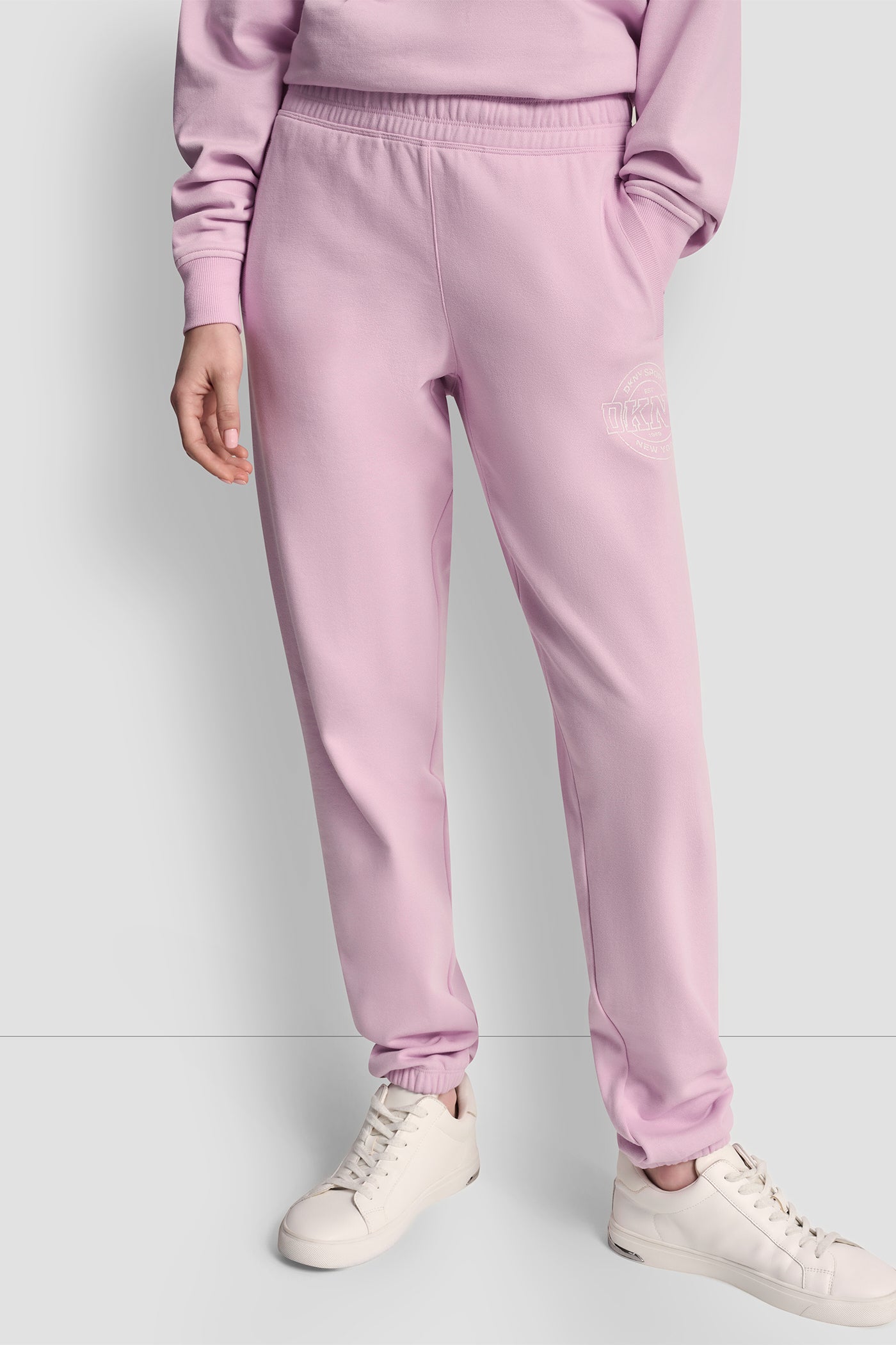 Pink Lavender HIGH-RISE LOGO RELAXED JOGGER, VIEW 2 | MATCHING SETS