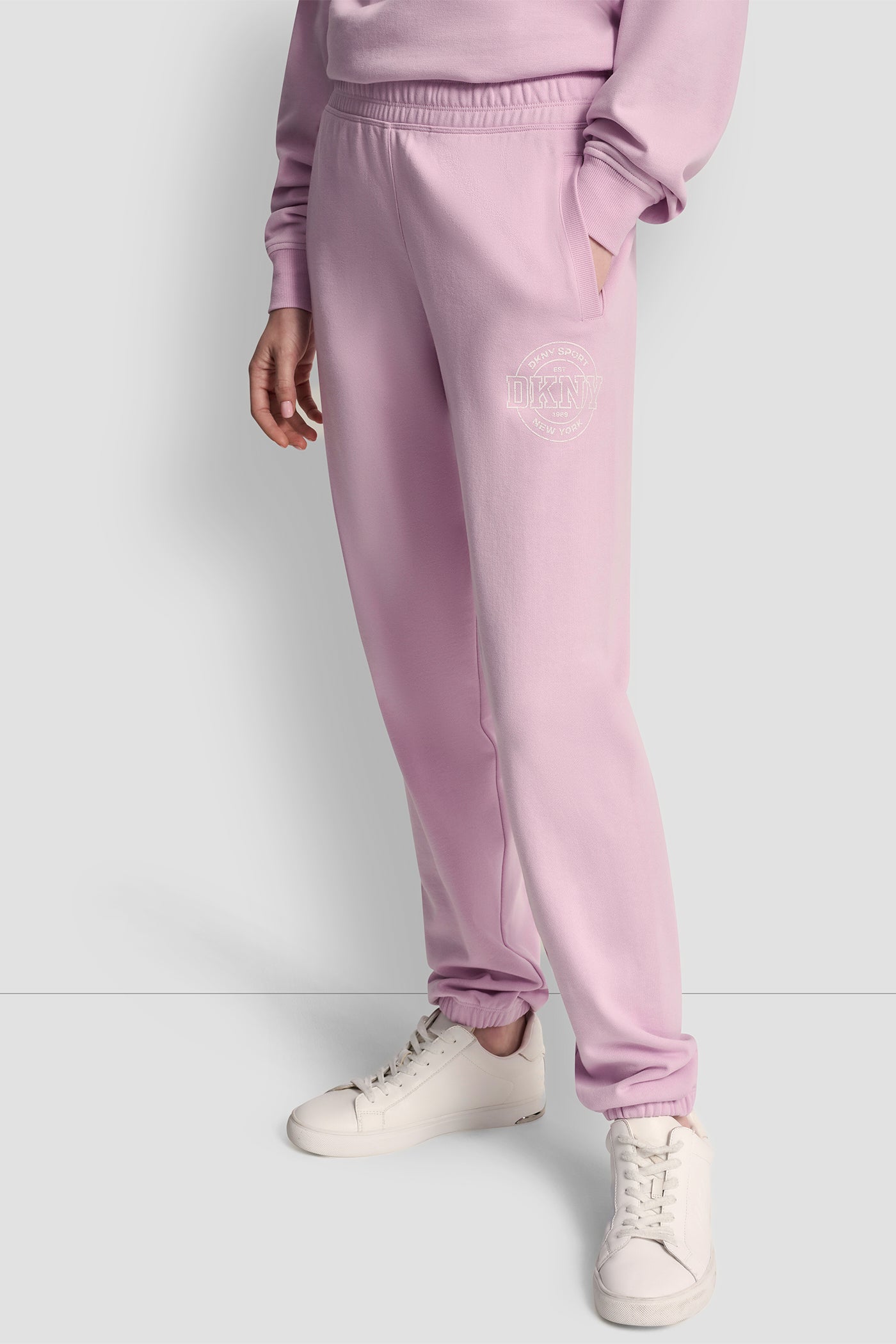 HIGH-RISE LOGO RELAXED JOGGER VIEW 4 | DKNY Sport