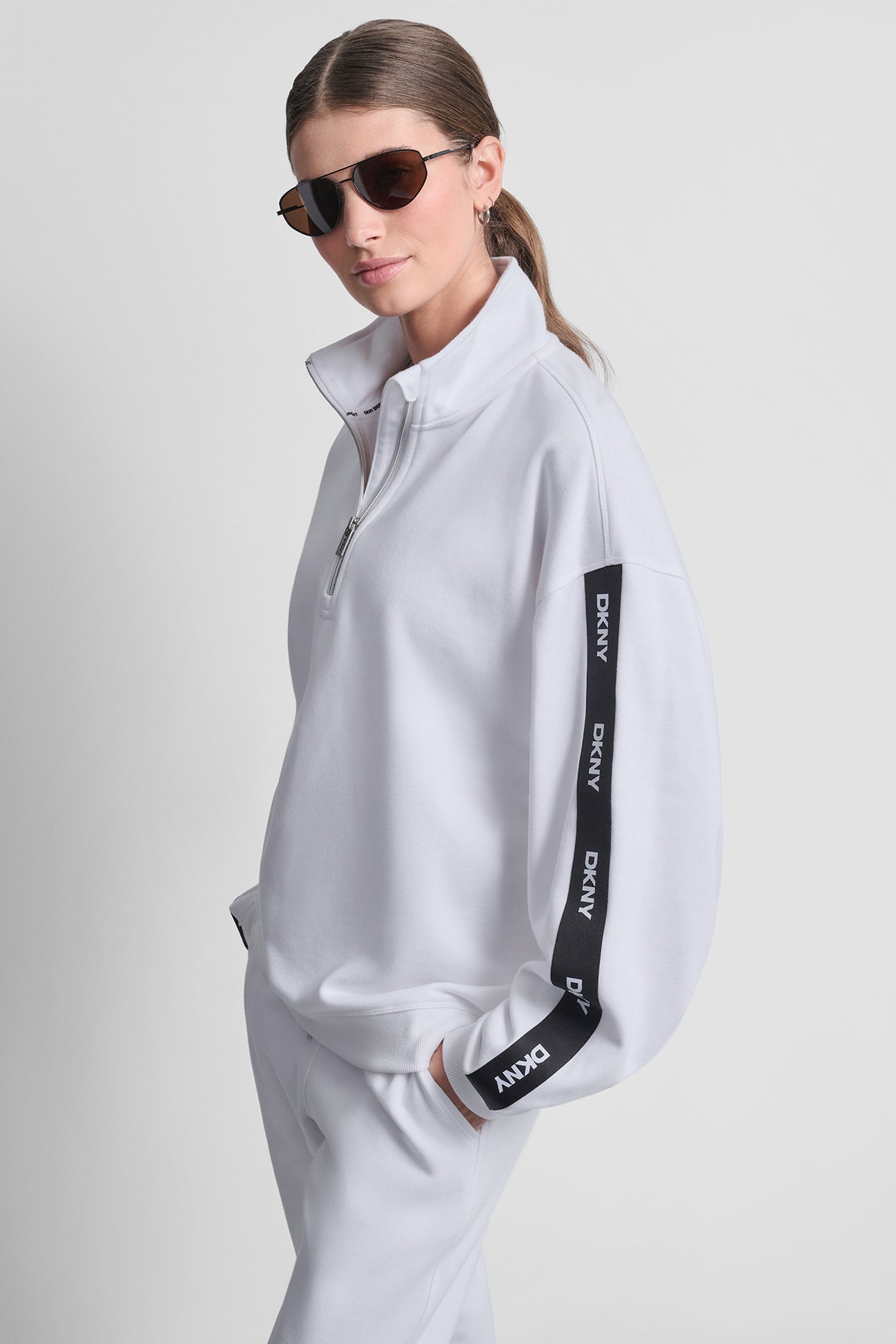 LOGO QUARTER-ZIP SWEATSHIRT VIEW 4 | Clothing