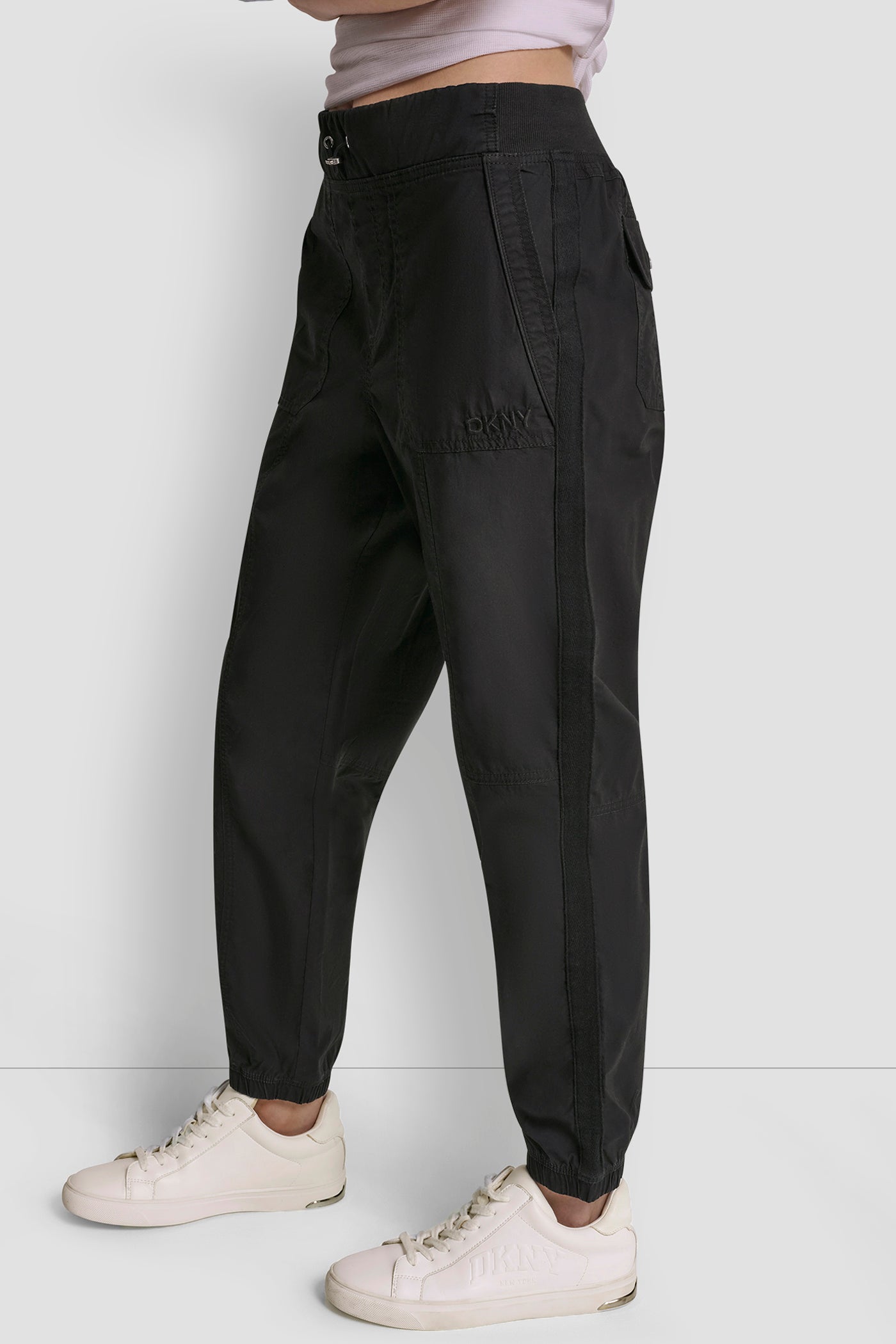 HIGH RISE BUNGEE WAIST SEAMED JOGGER VIEW 4 | Clothing