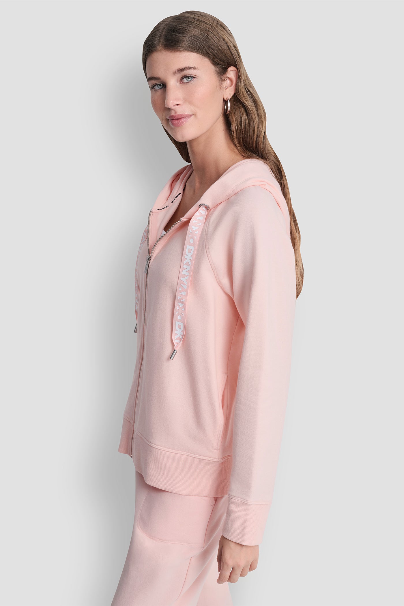 TWO-TONE LOGO DRAWSTRING HOODIE VIEW 3 | Gifts Under $100