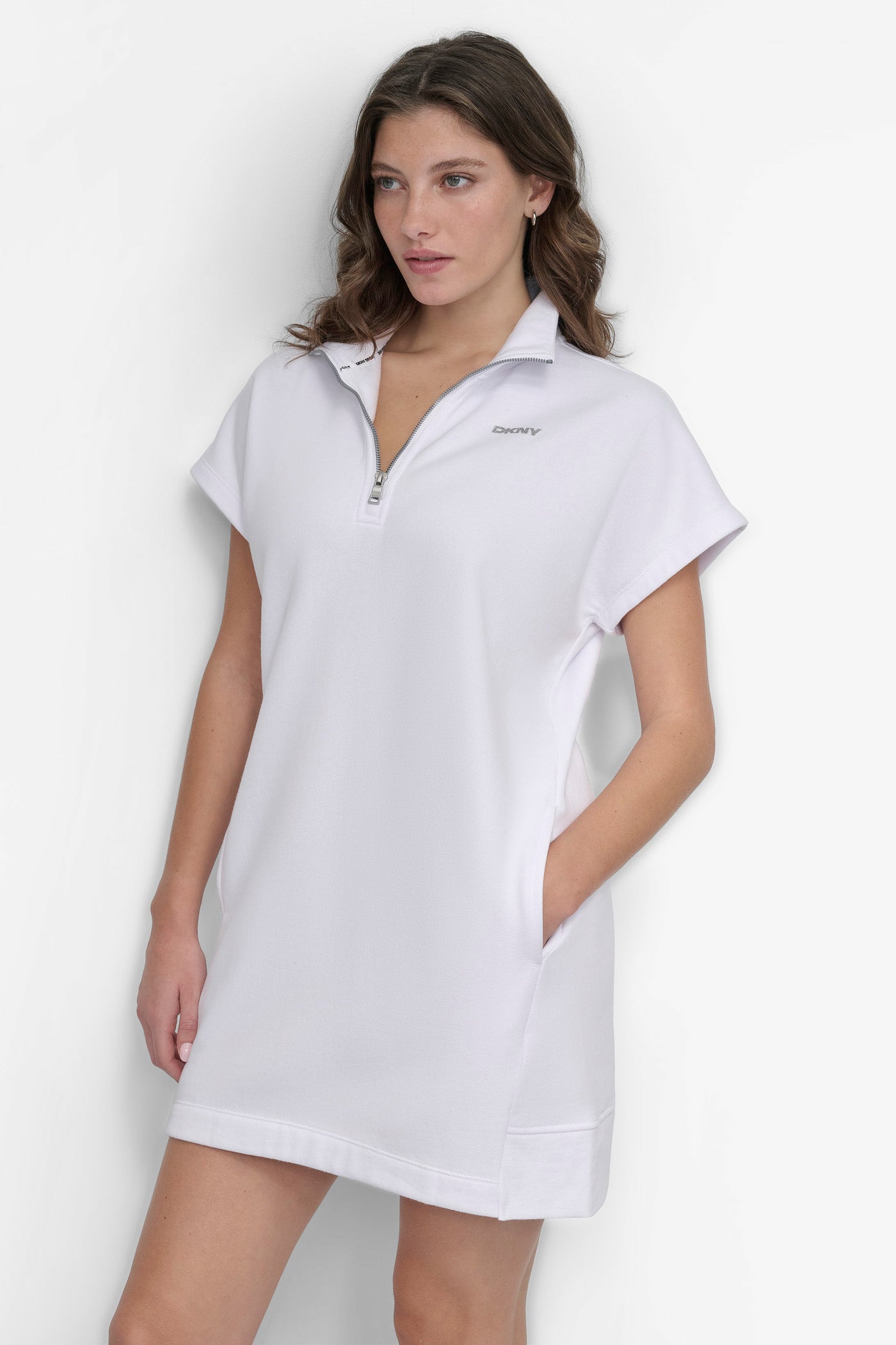 HALF-ZIP MINI SNEAKER DRESS VIEW 4