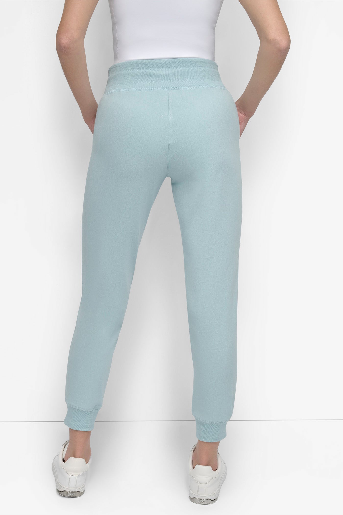 MINERAL HIGH-RISE LOGO DRAWSTRING JOGGER, BACK VIEW | Sweatshirts & Joggers