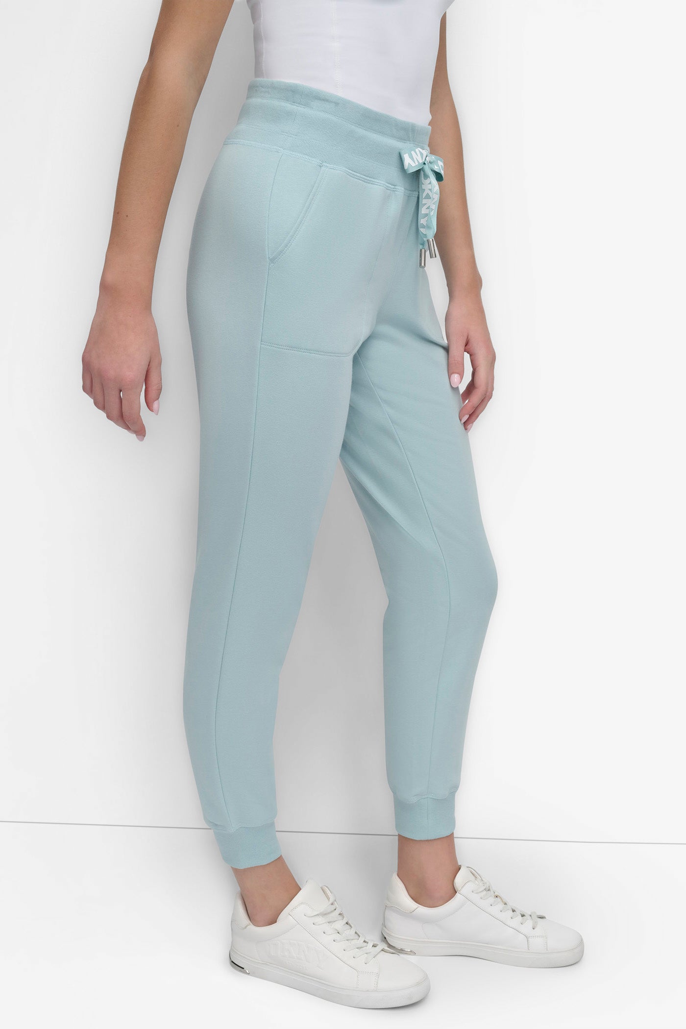 HIGH-RISE LOGO DRAWSTRING JOGGER VIEW 3 | DKNY Sport