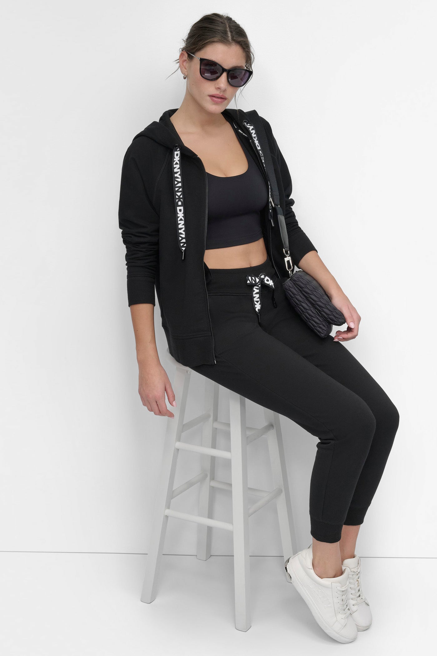 HIGH-RISE LOGO DRAWSTRING JOGGER VIEW 6 | Sweatshirts & Joggers